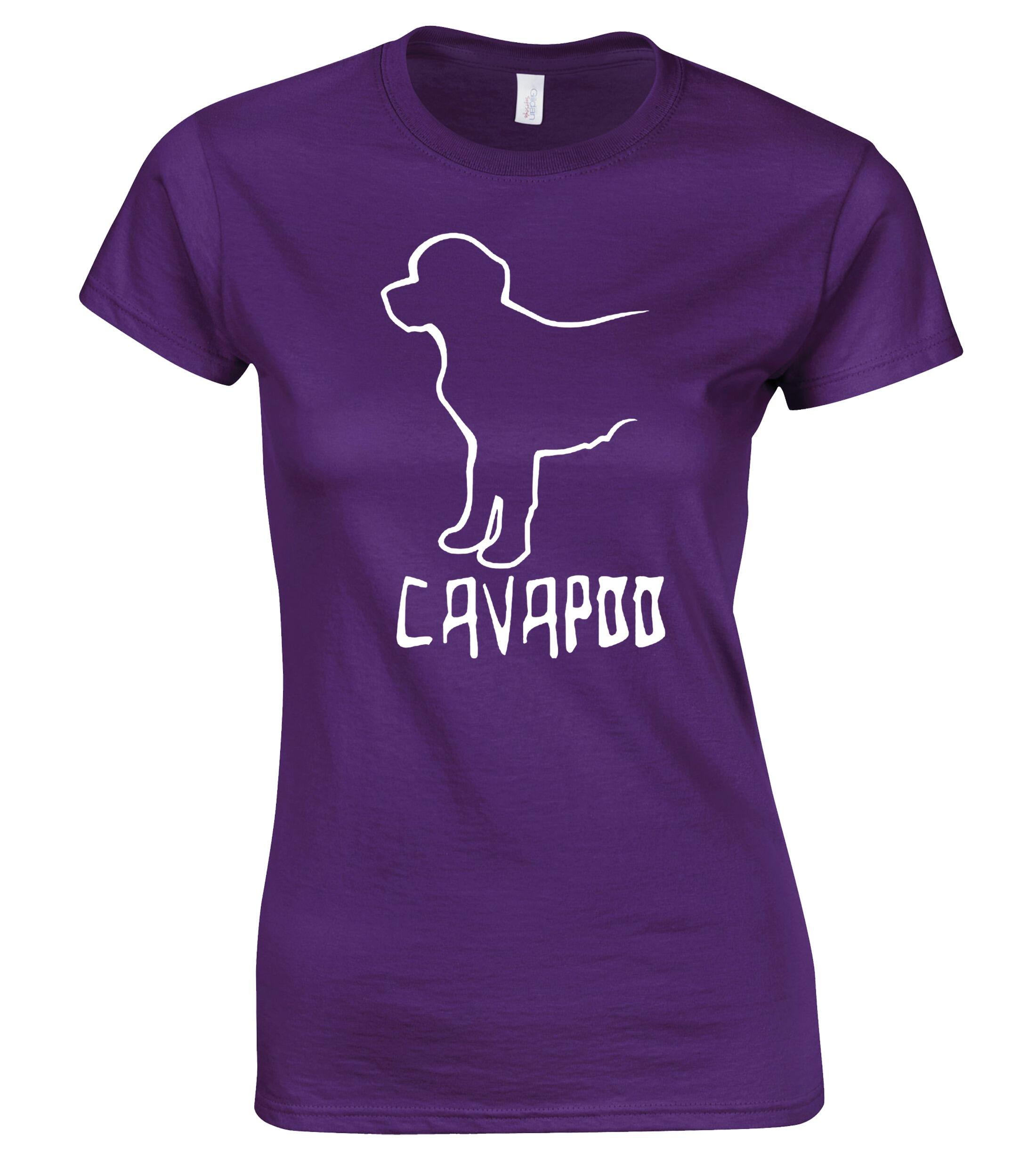 Female Roundneck T-shirt with Cavapoo Dog Breed Design – Style for Every Cavapoo Lover