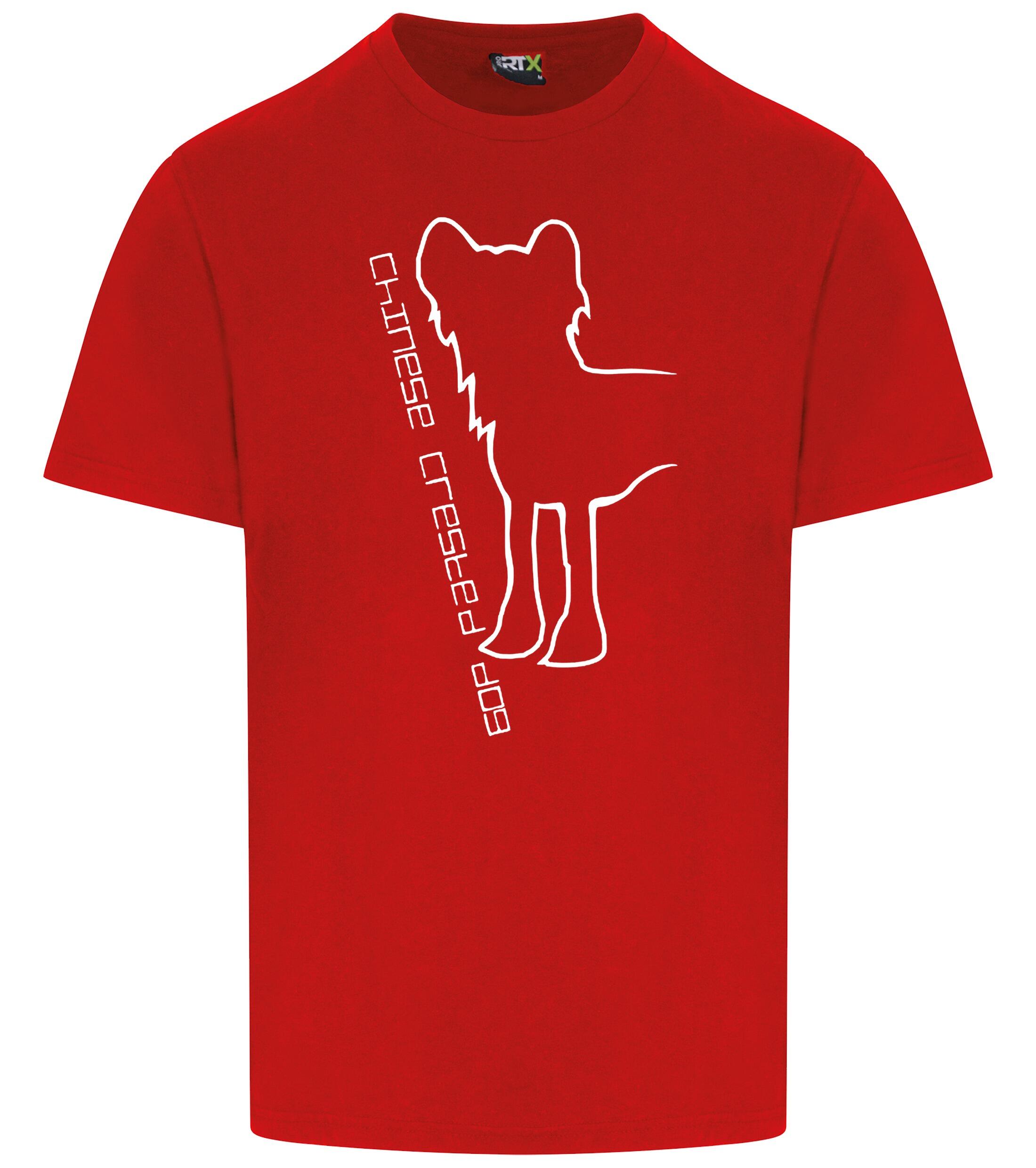 Unisex Roundneck T-shirt with Chinese Crested Dog Breed Design – Perfect for Chinese Crested Enthusiasts