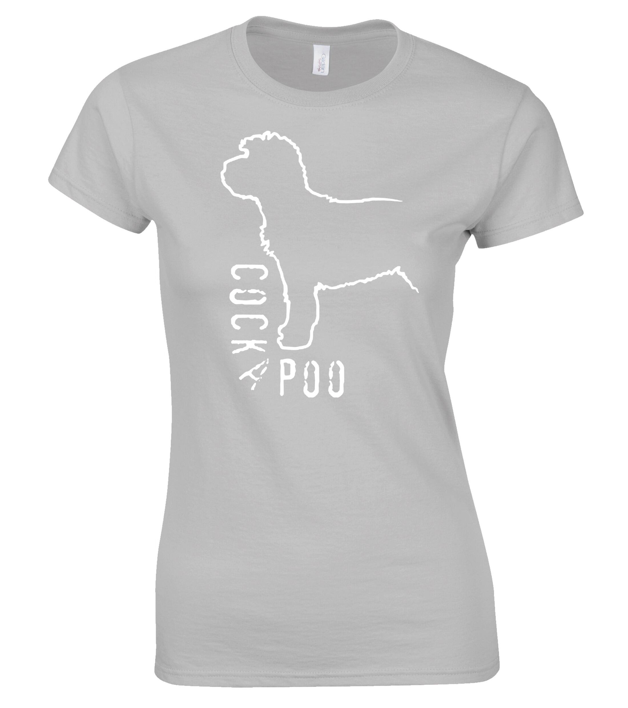 Female Roundneck T-shirt with Cockapoo Dog Breed Design – Perfect for Every Cockapoo Lover