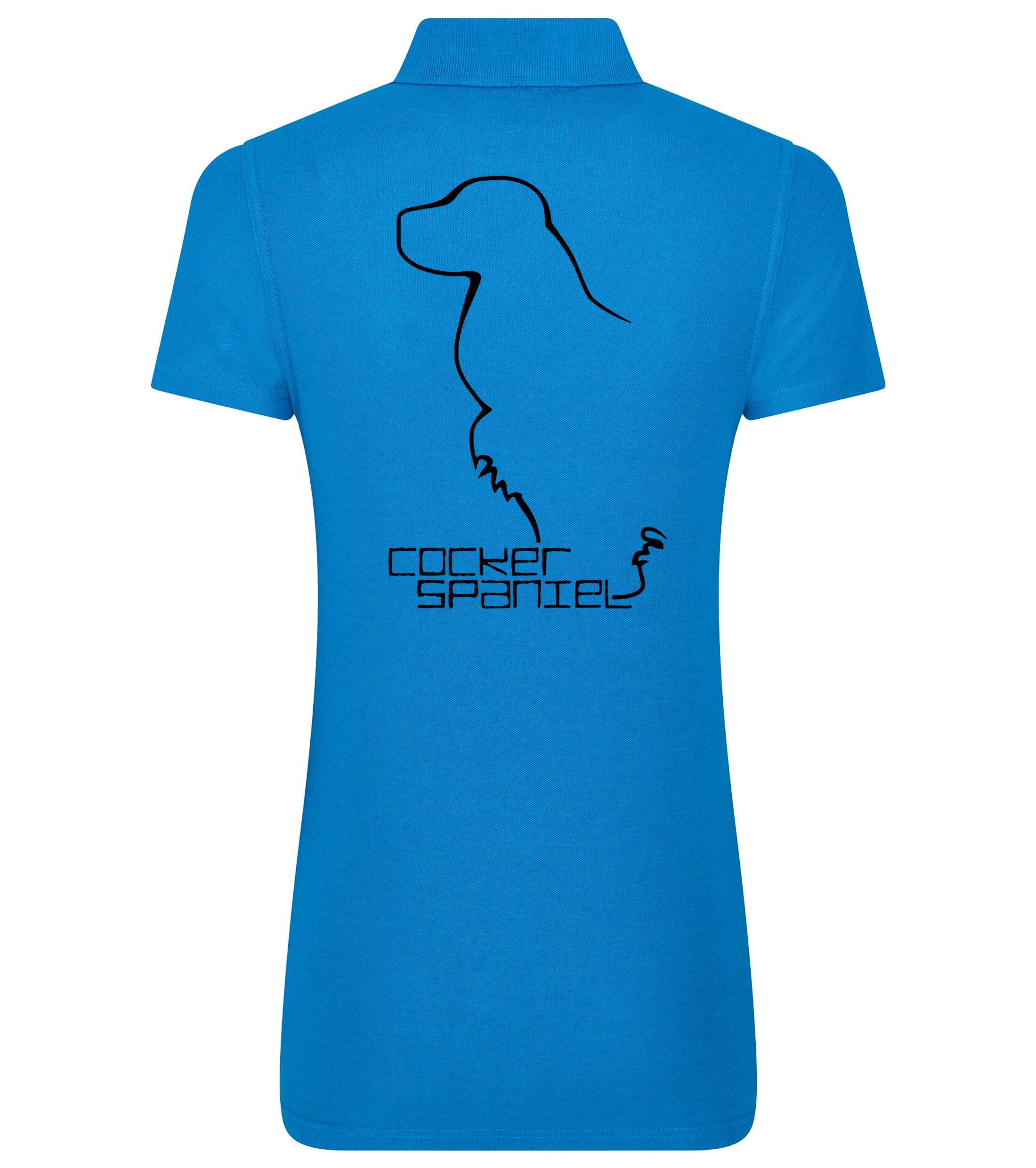 Women’s Cotton Polo with Cocker Spaniel Dog Breed Design – Comfort for Every Cocker Spaniel Enthusiast