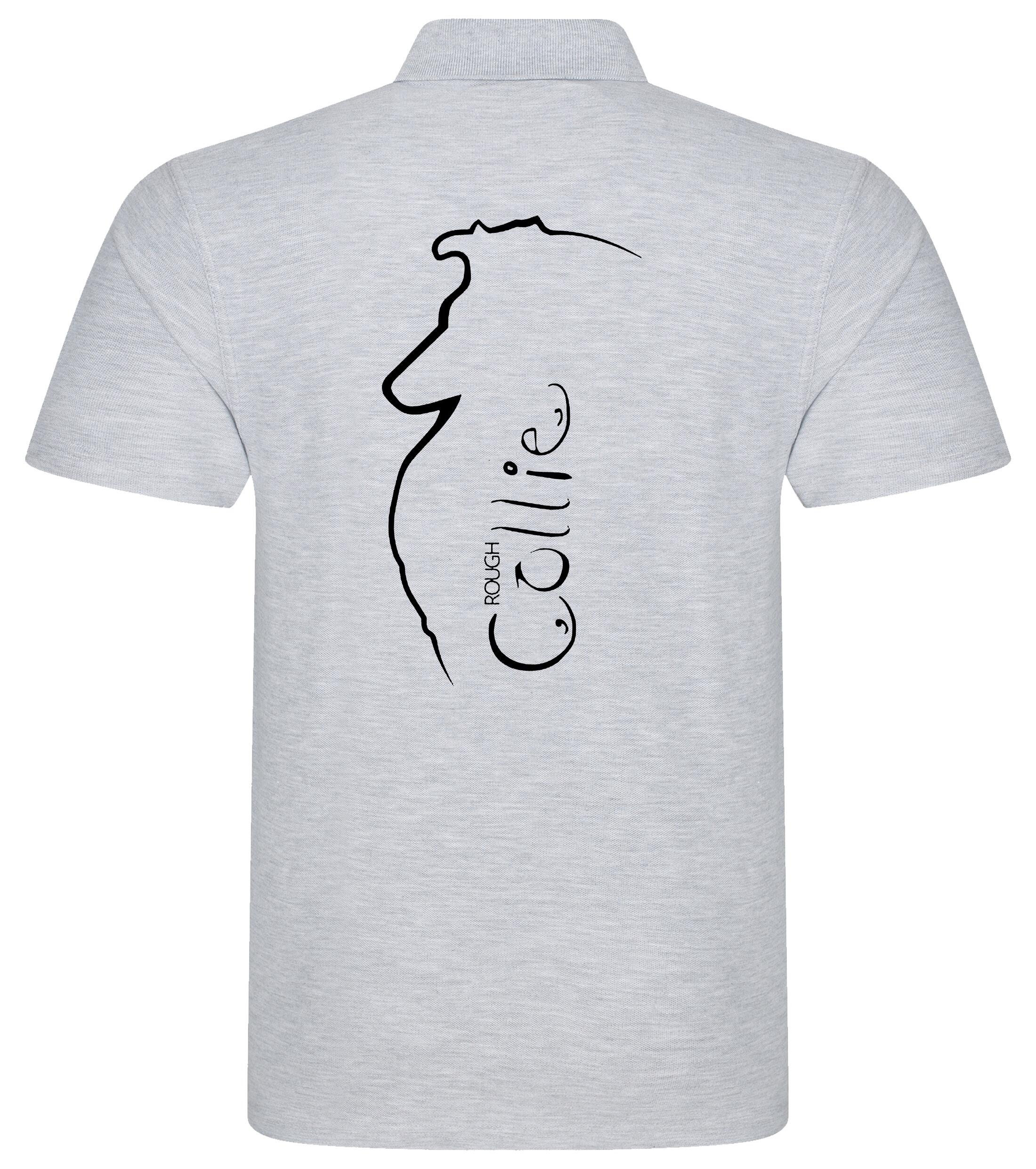 Unisex Cotton Polo with Collie (Rough) Dog Breed Design – Style for Every Rough Collie Enthusiast