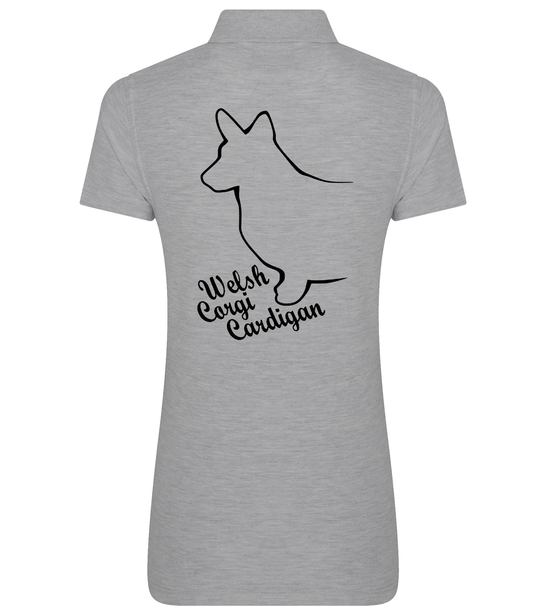 Women’s Cotton Polo with Corgi Cardigan (Welsh) Dog Breed Design – Comfort for all Corgi Enthusiast