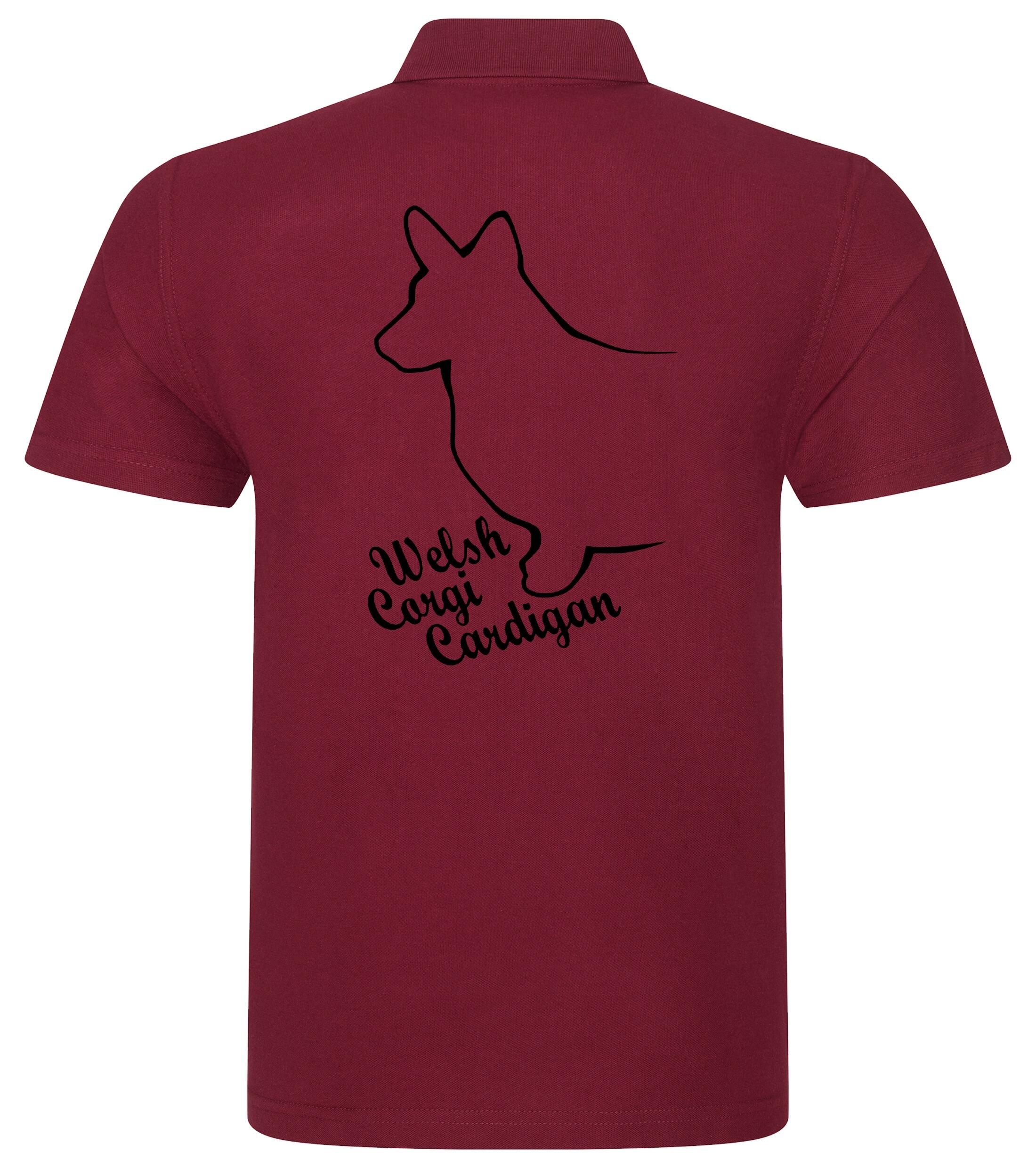Unisex Cotton Polo with Corgi Cardigan (Welsh) Dog Breed Design – Style for Every Corgi Enthusiast