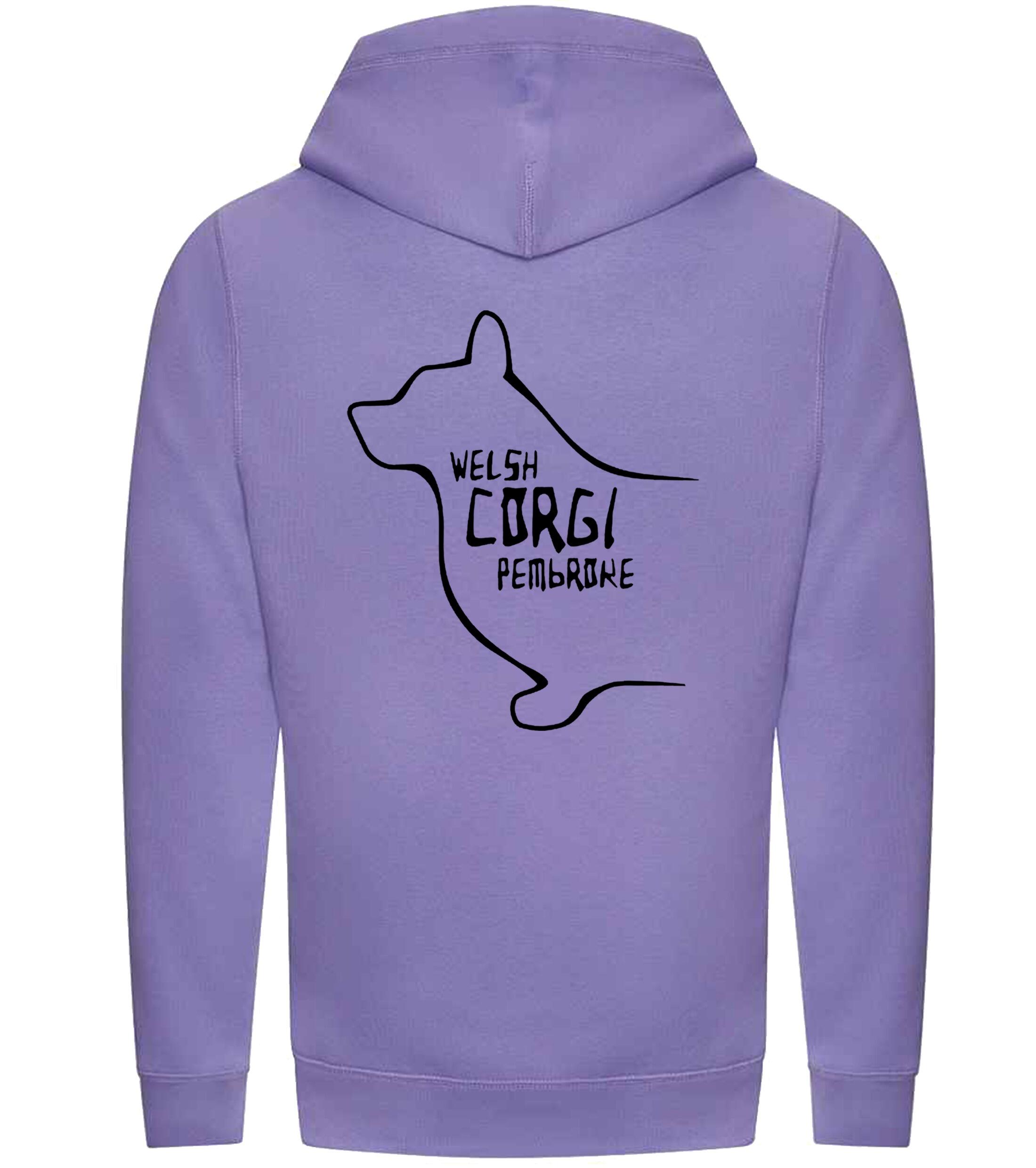 Unisex Crossneck Pullover Hoodie with Corgi Pembroke (Welsh) Dog Breed Design