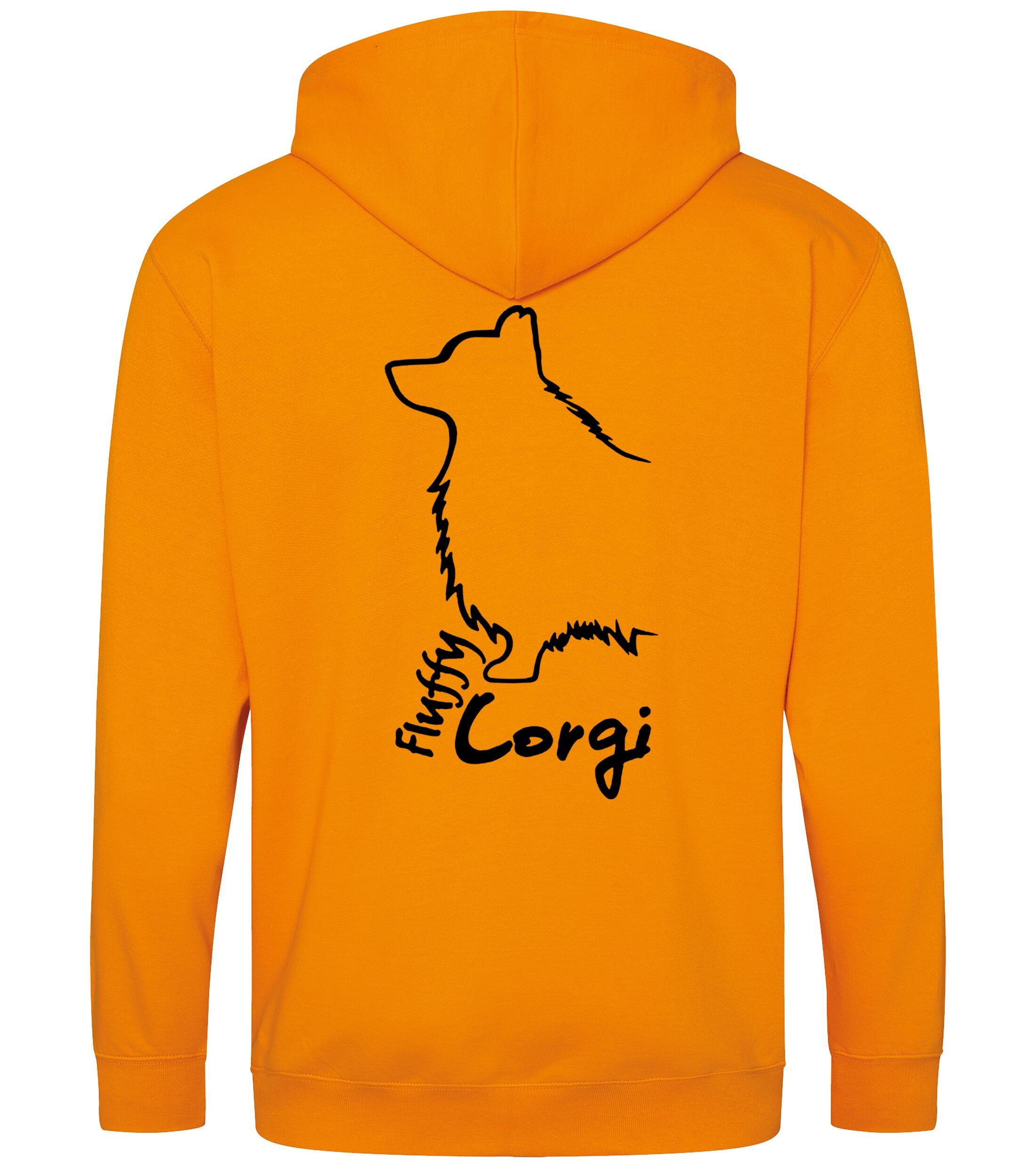 Corgi Fluffy Dog Breed Design Zipped Hoodie – Comfort, Style, and Corgi Pride