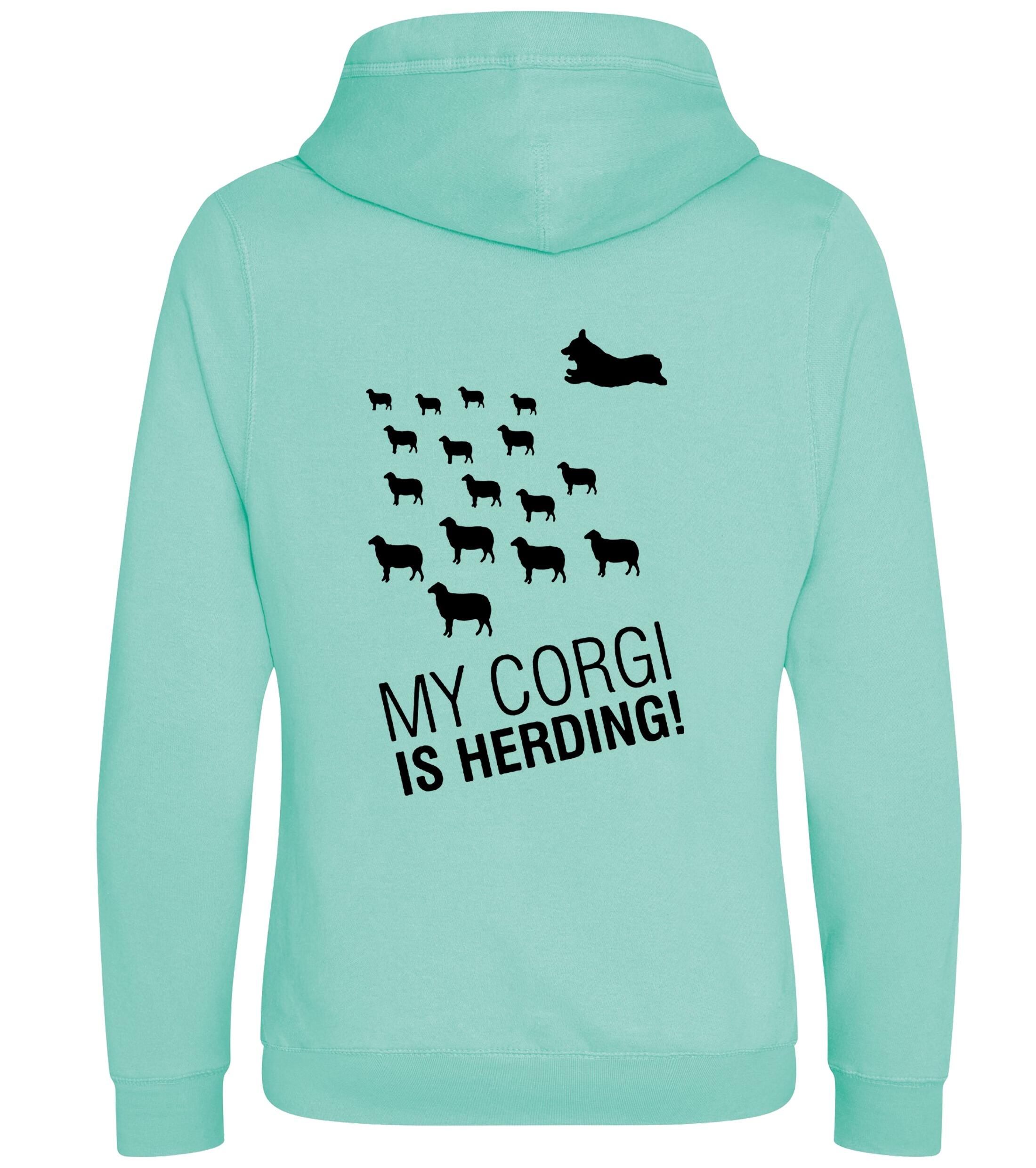 Unisex Crossneck Pullover Hoodie with Corgi Herding Dog Breed Design – Comfort for Corgi Herding Lovers