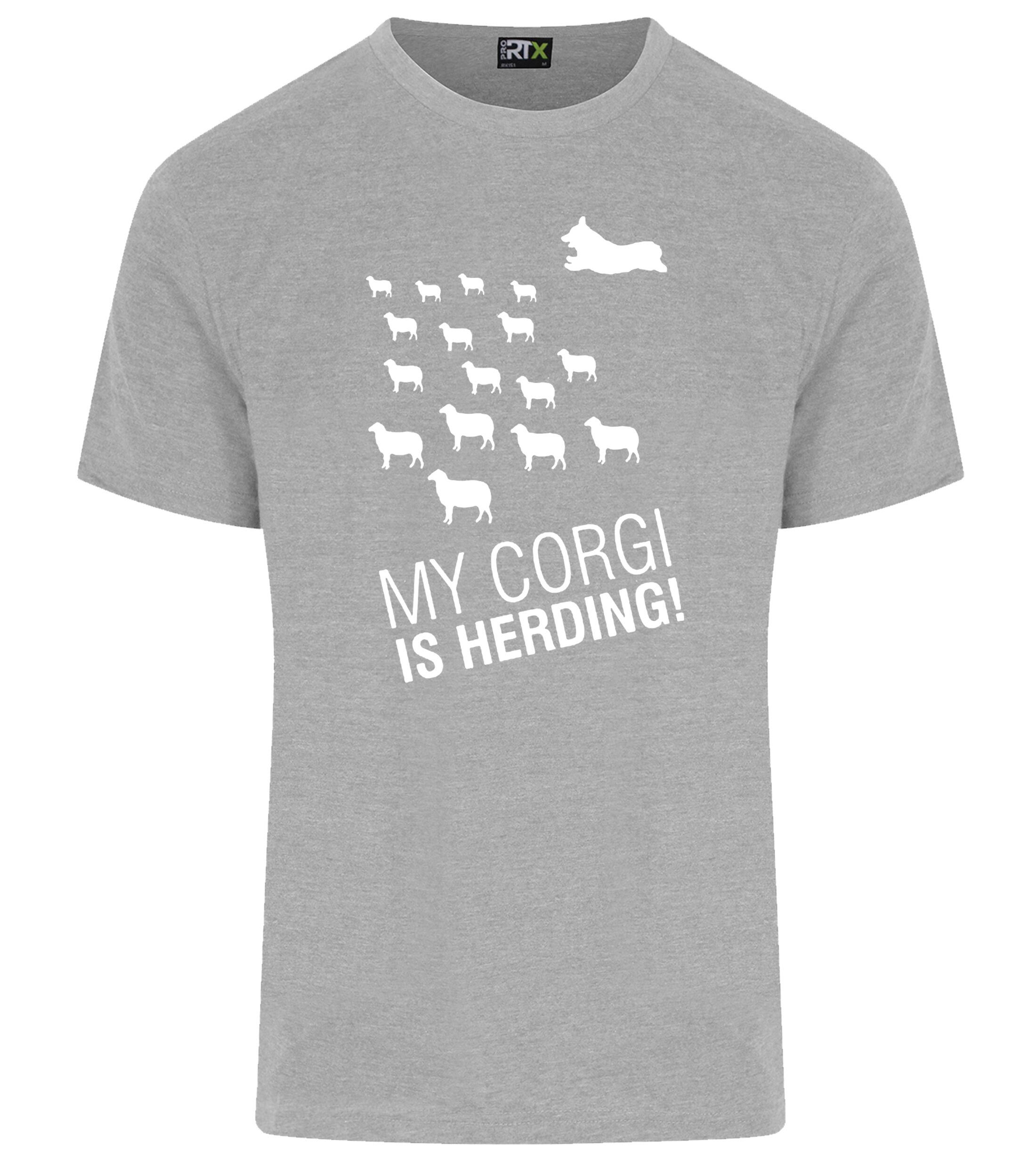 Unisex Roundneck T-shirt with Corgi Herding Dog Breed Design – Casual Style for Corgi Herding Fans