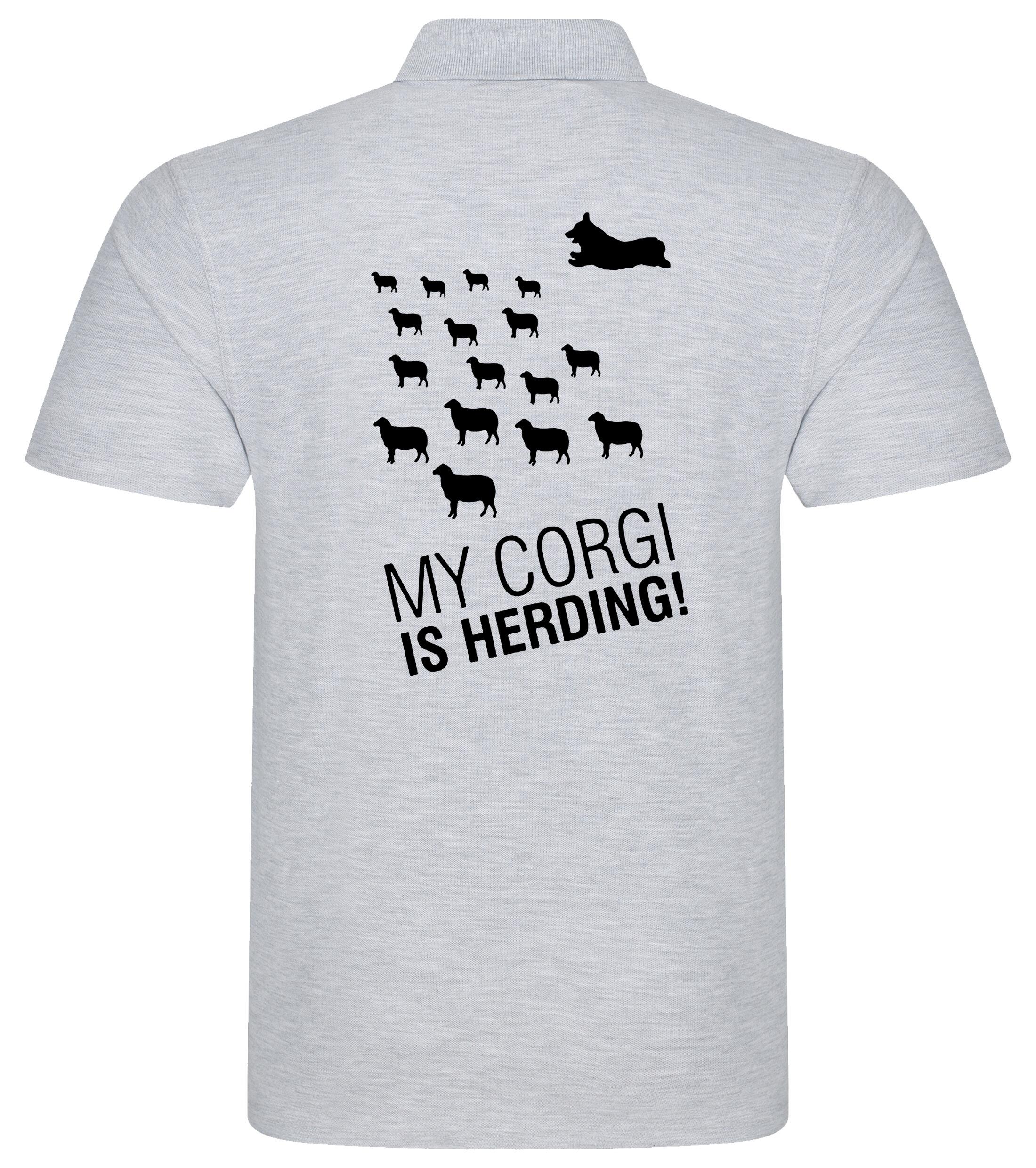 Unisex Cotton Polo with Corgi Herding Dog Breed Design – Style for Every Corgi Herding Enthusiast