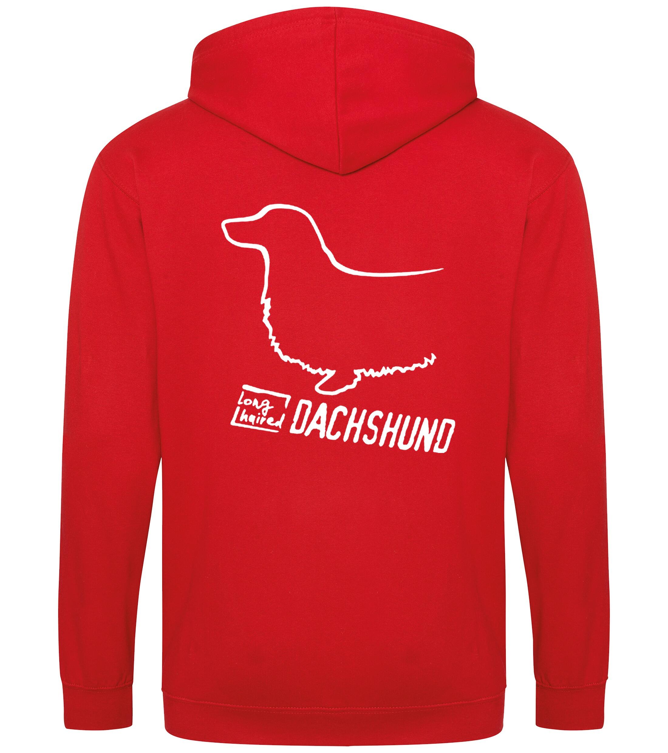 Dachshund (Longhaired) Dog Breed Design Zipped Hoodie – Comfort, Style, and Dachshund Pride