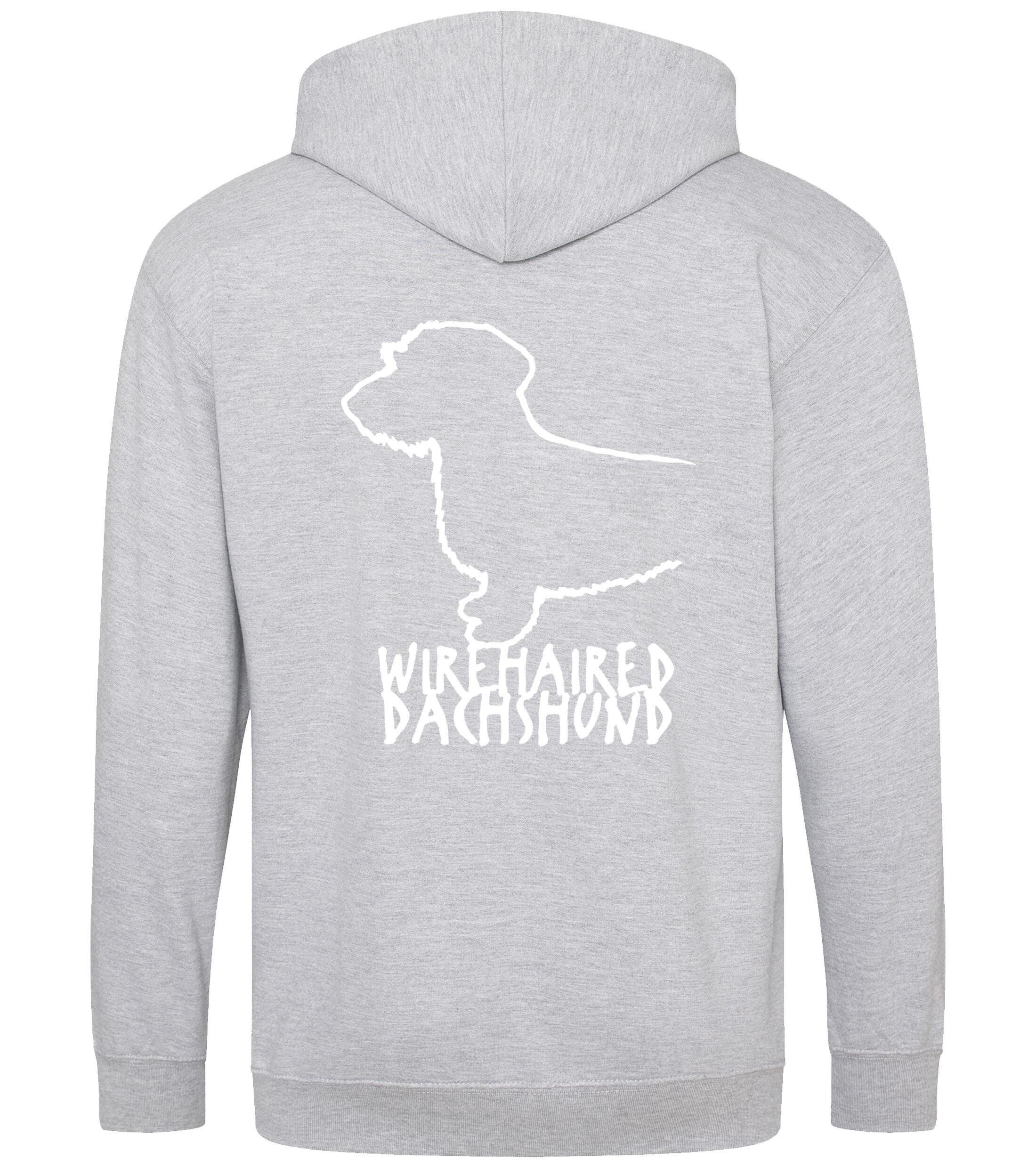 Dachshund (Wirehaired) Dog Breed Design Zipped Hoodie – Comfort, Style, and Dachshund Pride