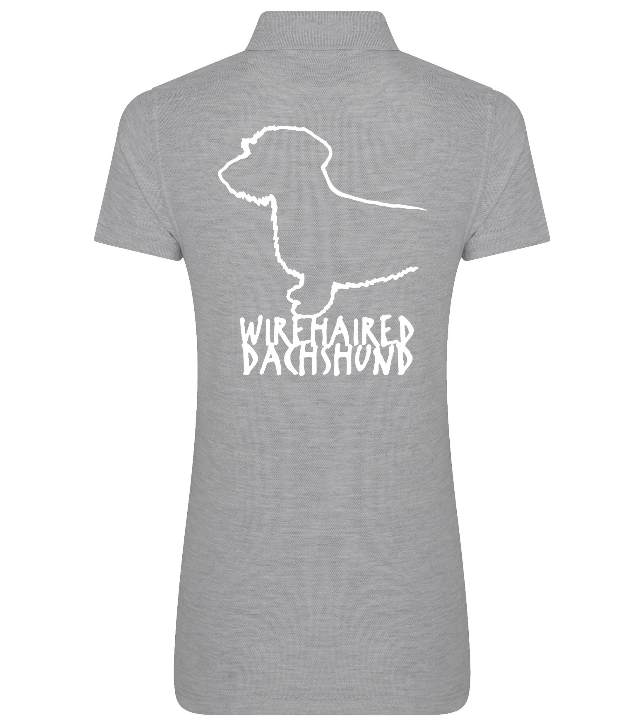 Dachshund (Wirehaired) Dog Breed Design Women’s Cotton Polo – Elegance for Dachshund Lovers