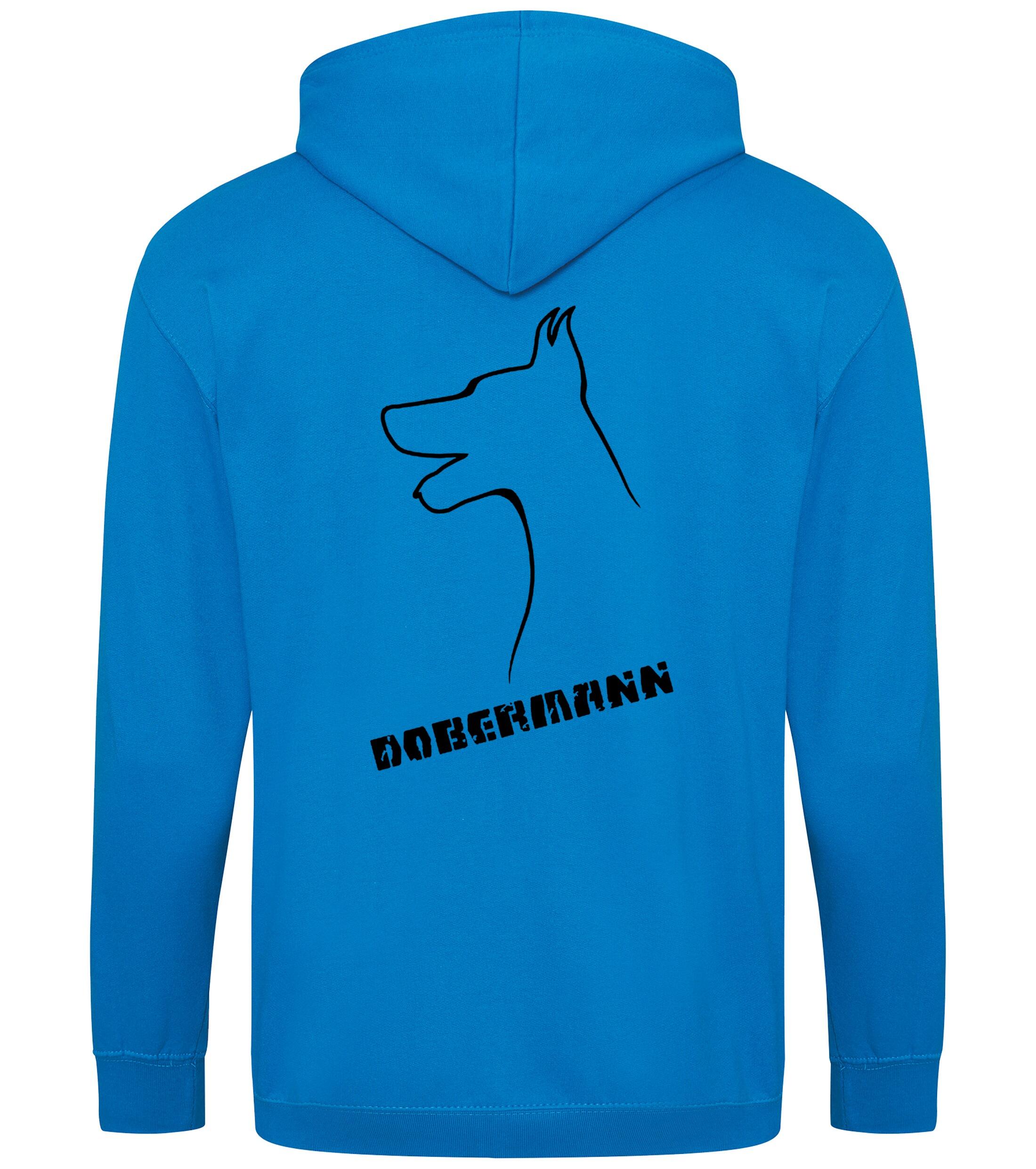 Dobermann (Head) Zipped Hoodie – Comfort, Style, and Dobermann Pride