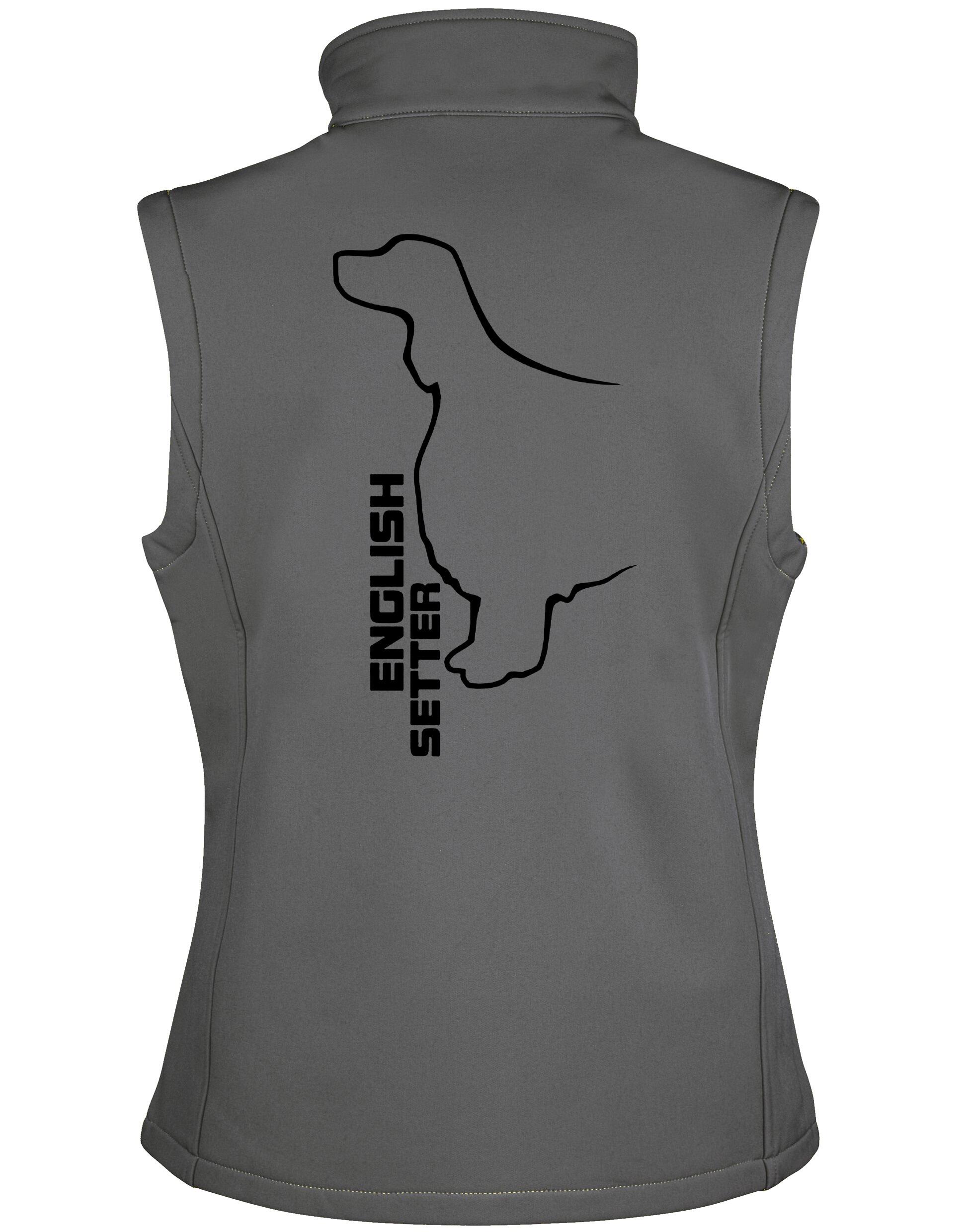 English Setter Design Unisex Softshell Gilet – Functional Style for English Setter Lovers