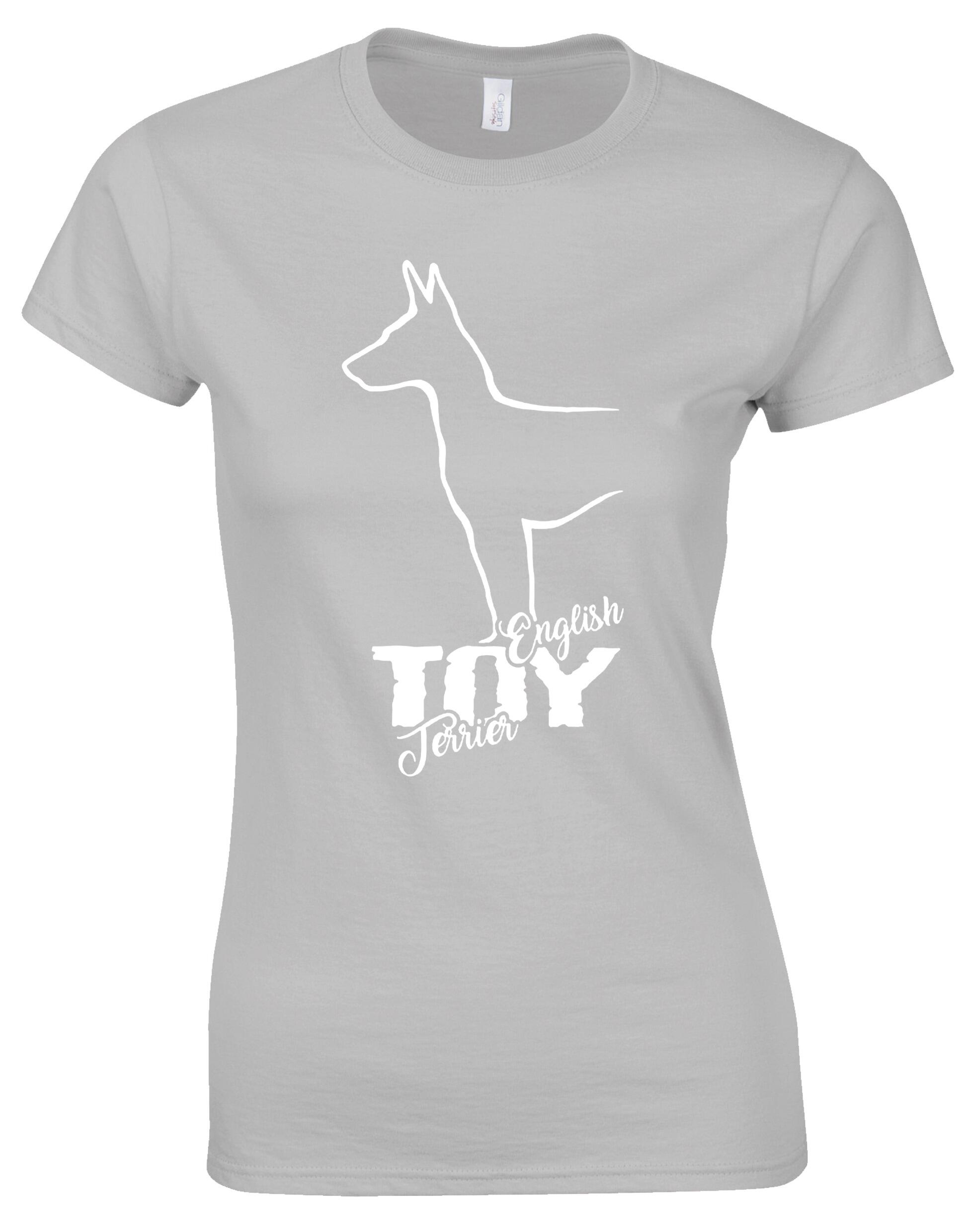 English Toy Terrier Female Roundneck T-shirt – Style and Comfort for Terrier Enthusiasts