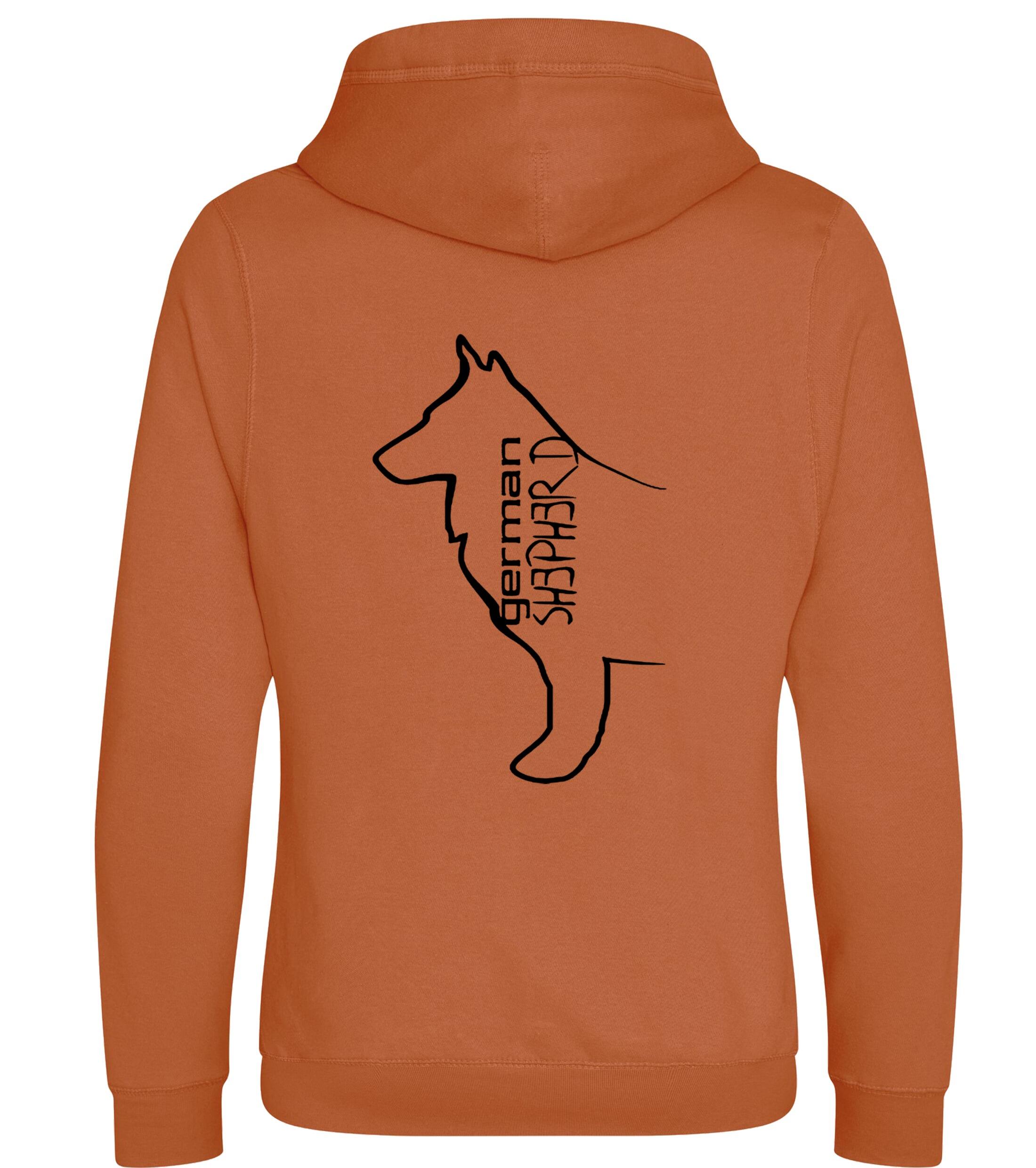 German Shepherd Outline Unisex Crossneck Pullover Hoodie – A Must-Have for German Shepherd Fans