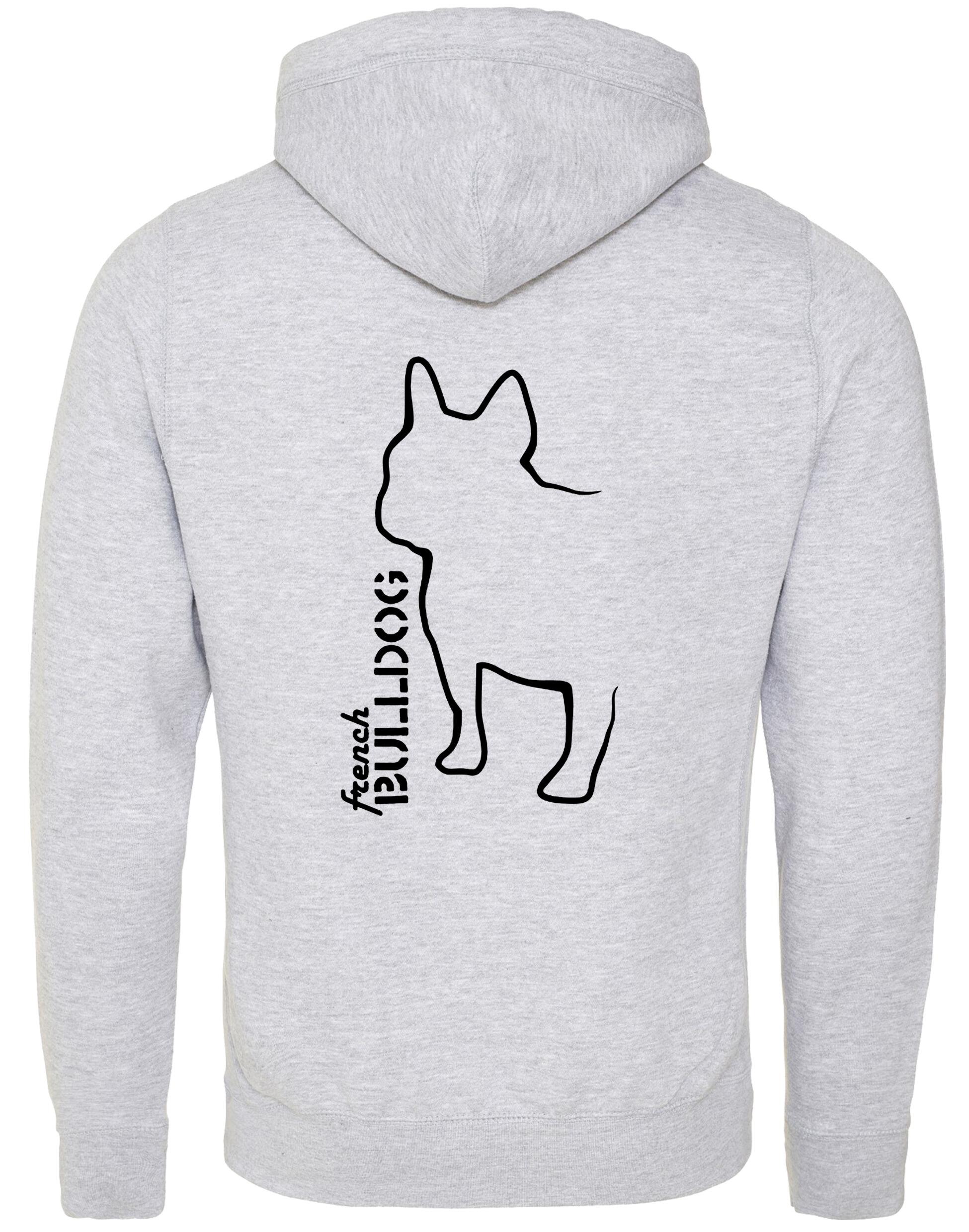French Bulldog (Outline) Unisex Crossneck Pullover Hoodie – Stylish Comfort for Bulldog Enthusiasts