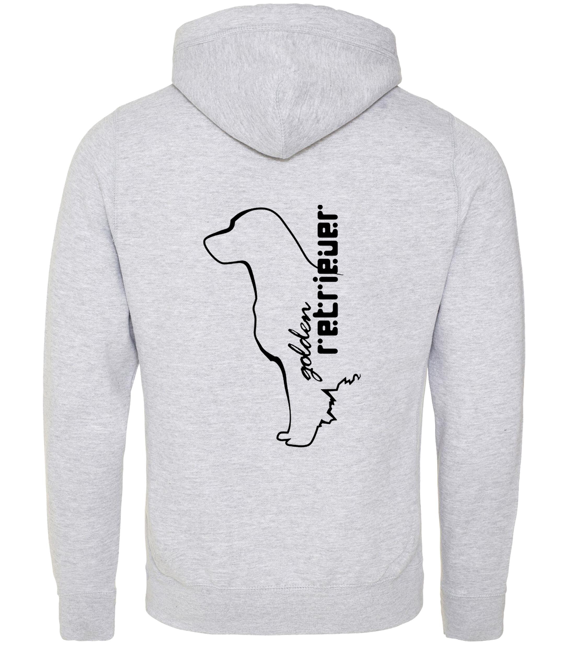 Golden Retriever crossneck pullover hoodie with a detailed breed design, heavy-blend fabric, brushed fleece interior, and a modern crossneck style, perfect for Golden Retriever enthusiasts.