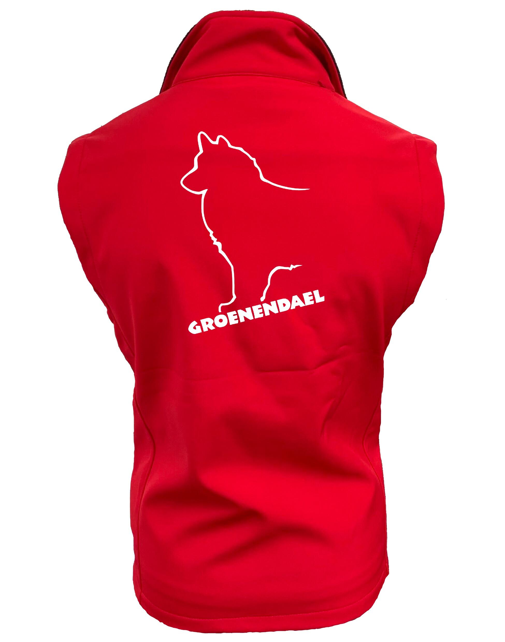 Unisex softshell gilet featuring exclusive Groenendael design, water-resistant fabric, and fleece-lined interior for comfort and protection.