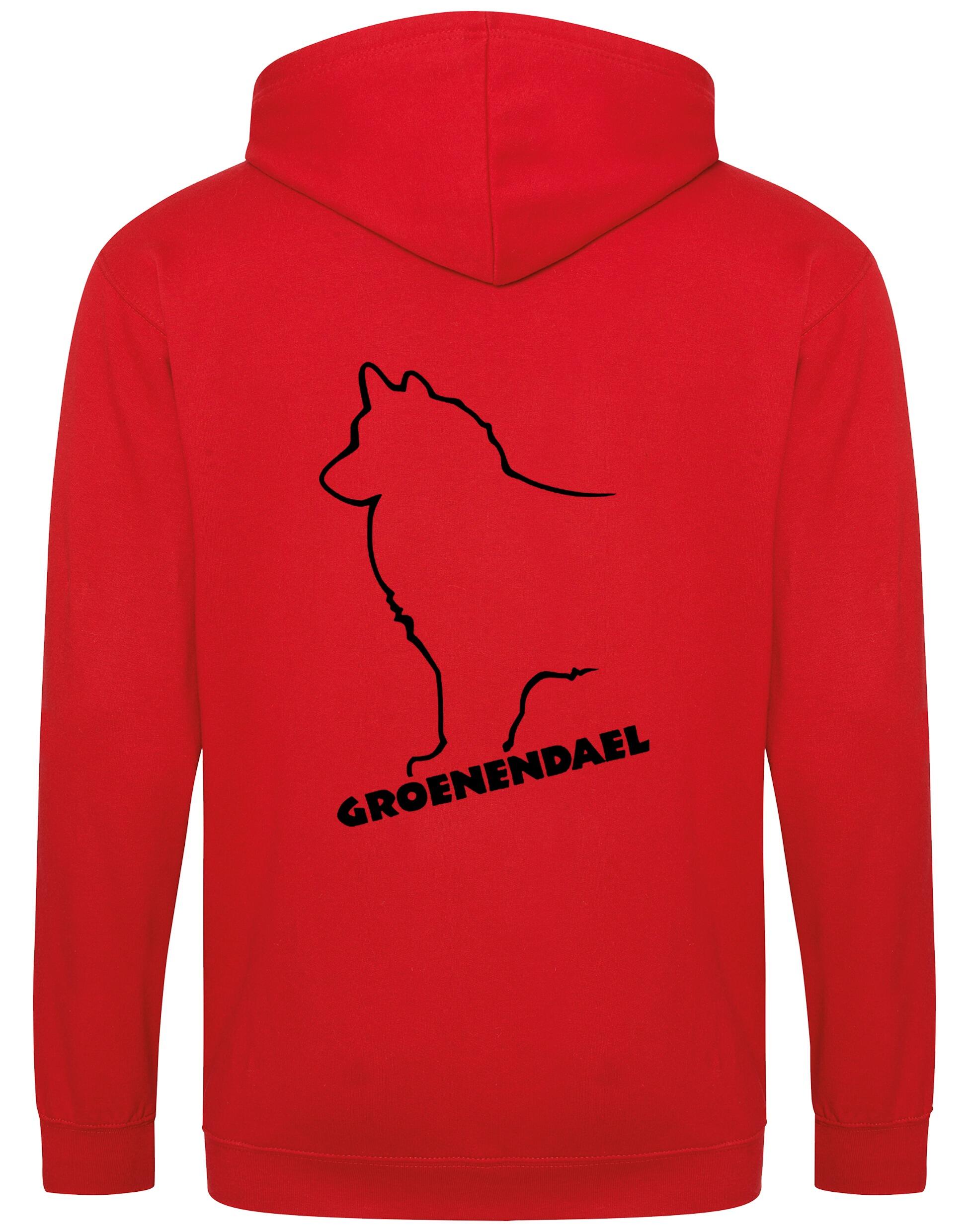 Groenendael Zipped Hoodie – Cozy fabric, full-zip design, and exclusive Groenendael breed graphic for proud owners.