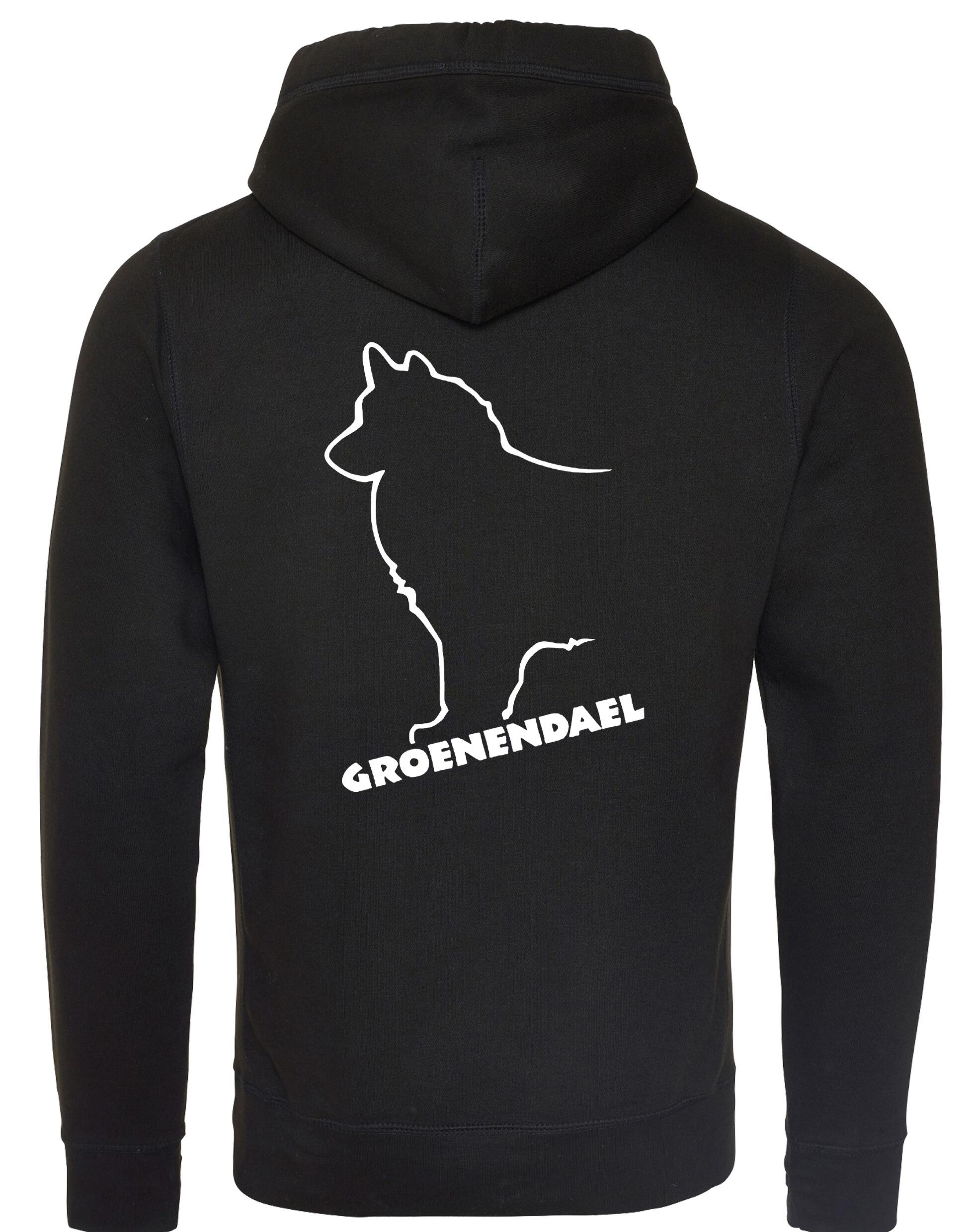 Groenendael Unisex Crossneck Pullover Hoodie – Cozy fabric, exclusive breed design, and modern style for Groenendael enthusiasts.