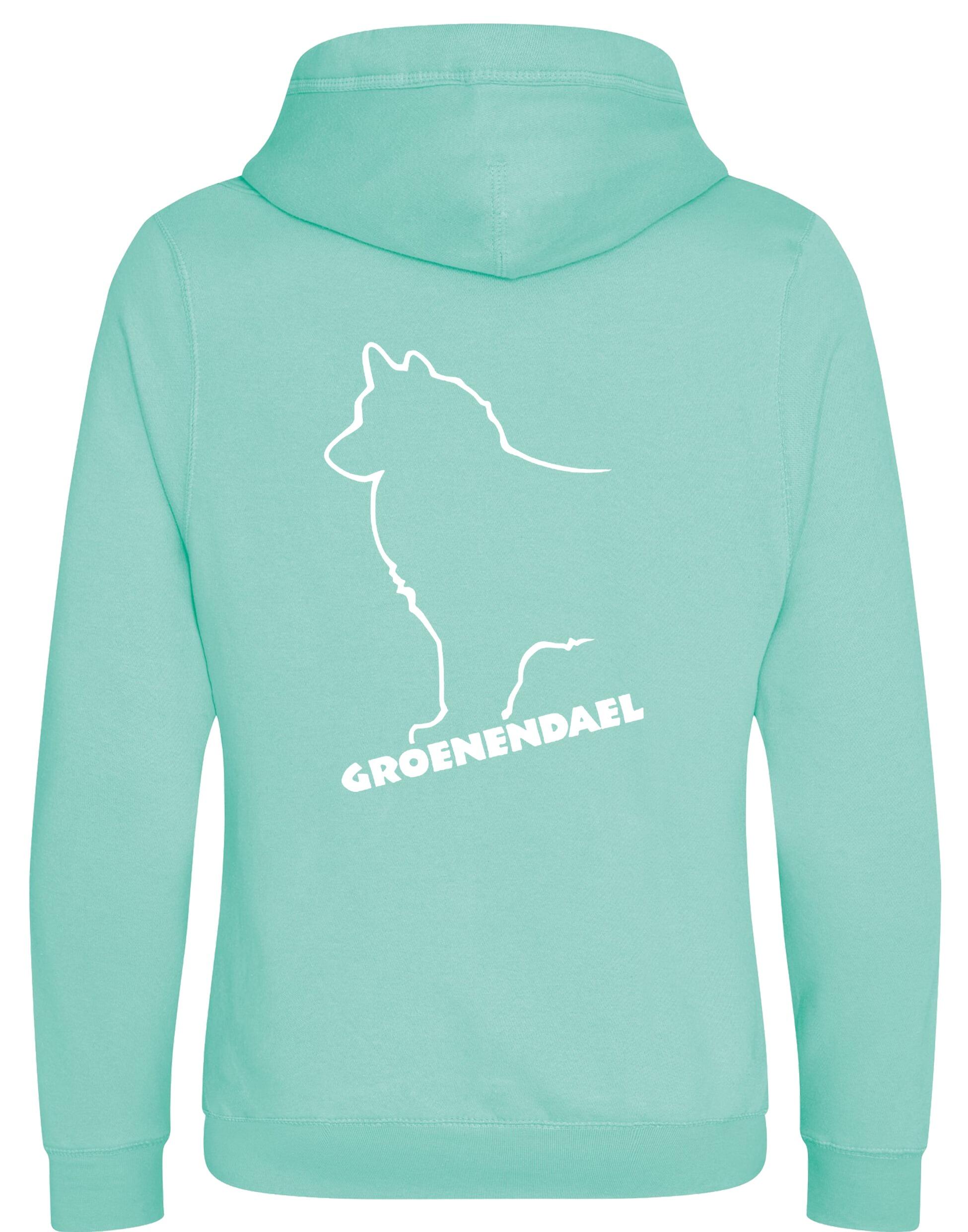 Groenendael Unisex Crossneck Pullover Hoodie – Cozy fabric, exclusive breed design, and modern style for Groenendael enthusiasts.