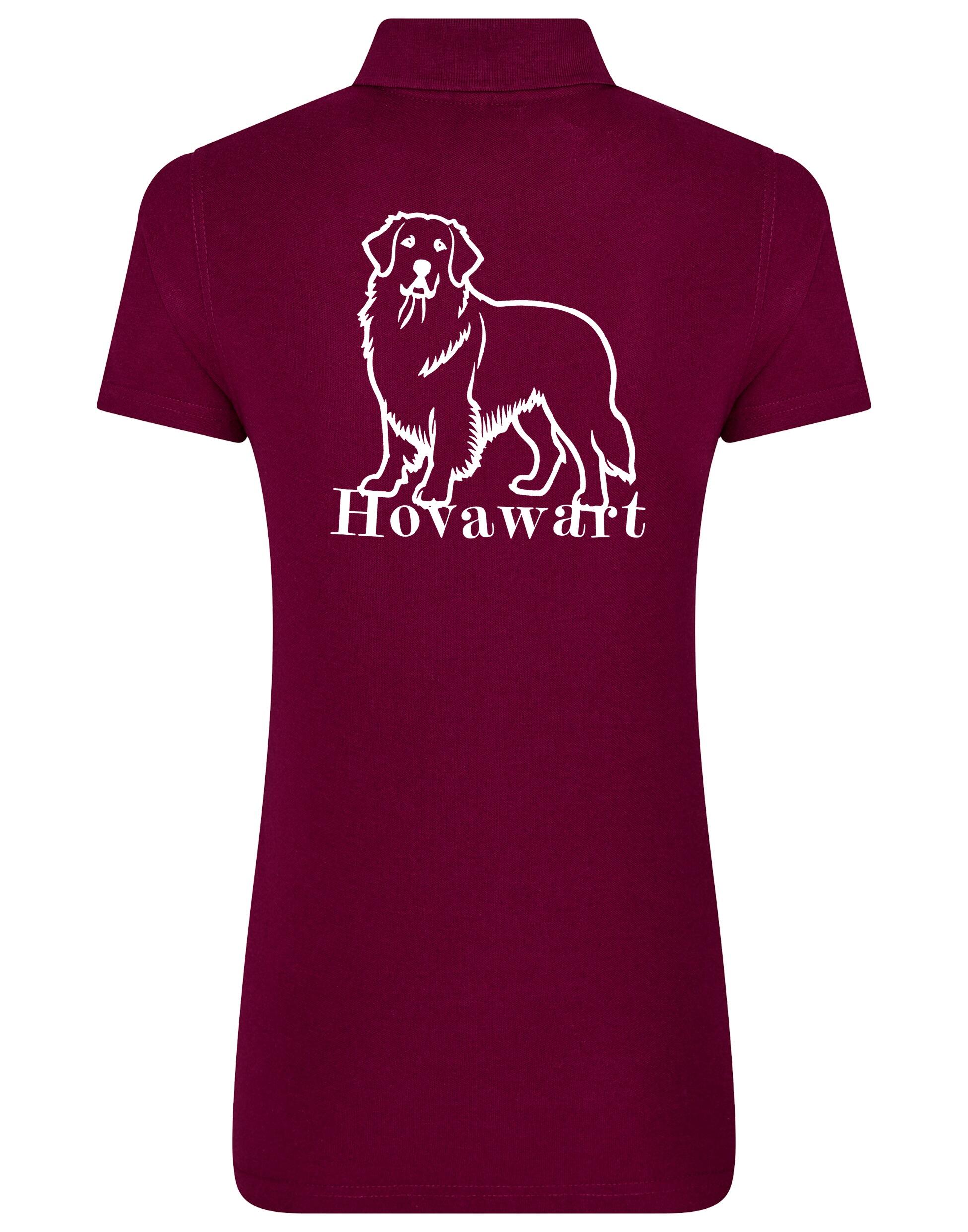 Hovawart Women's Cotton Polo – Soft cotton fabric with exclusive Hovawart breed graphic, perfect for Hovawart enthusiasts
