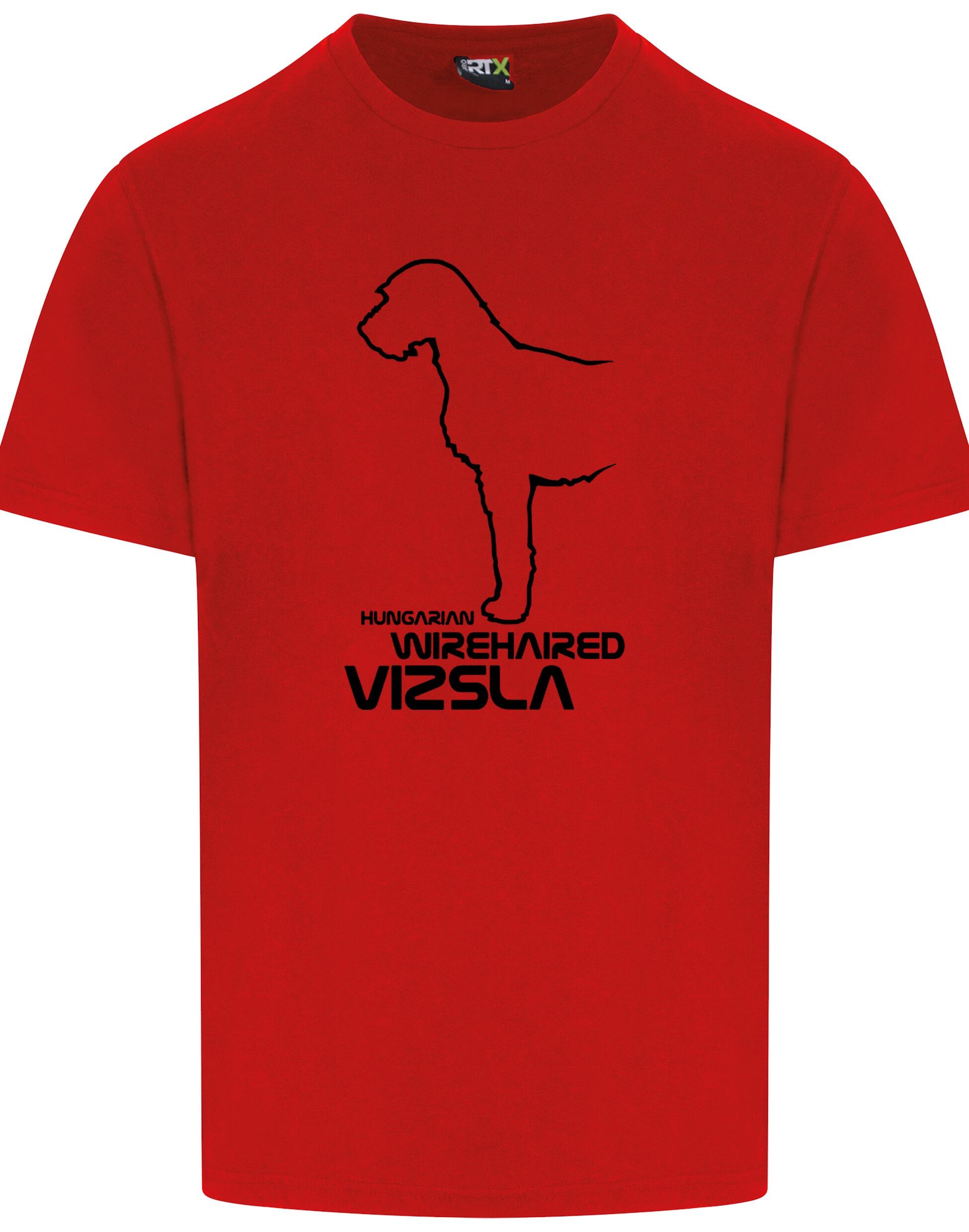 Hungarian Wirehaired Vizsla Unisex Roundneck T-shirt featuring exclusive breed design and premium cotton fabric for comfort.