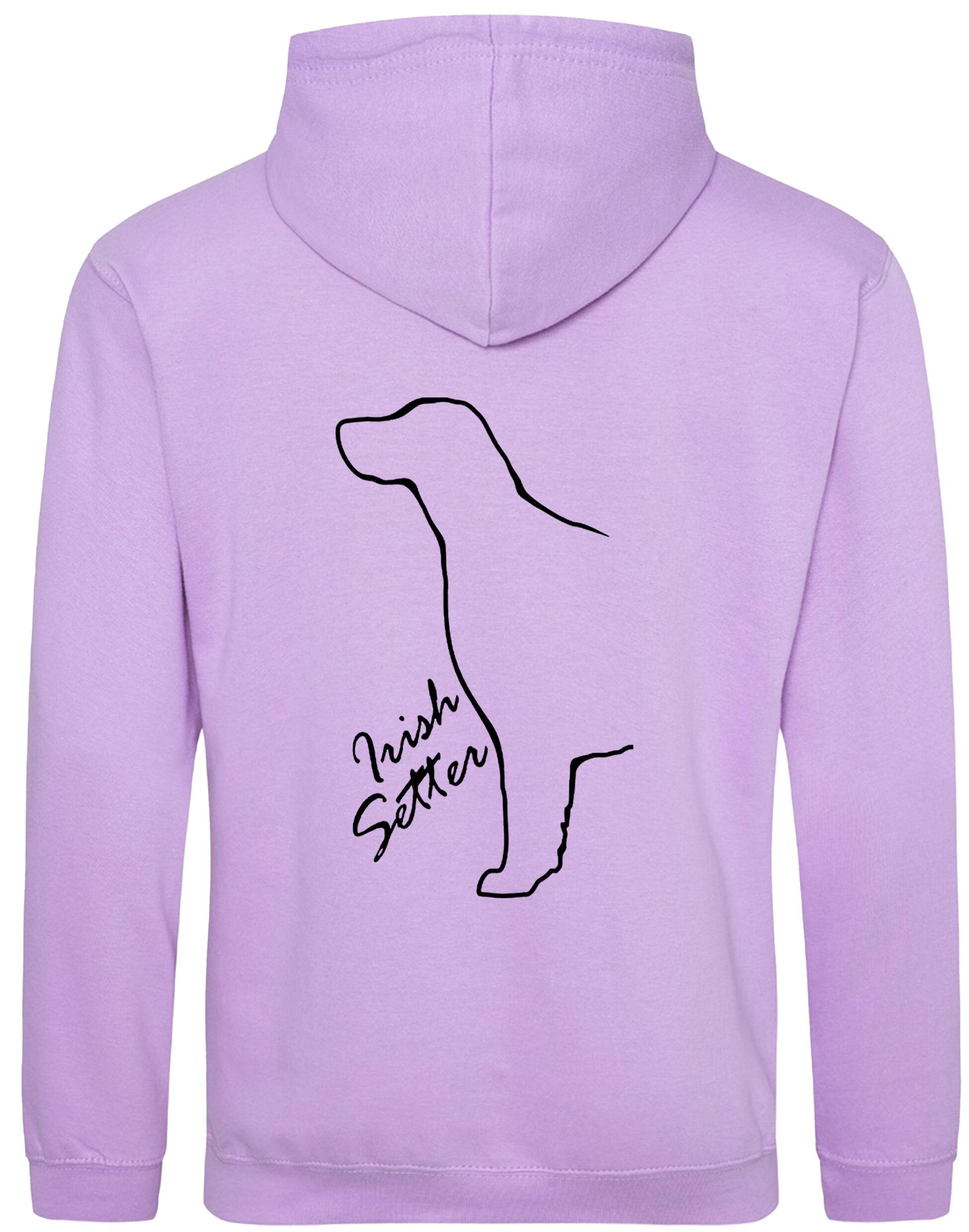 Irish Setter Design Pullover Hoodie featuring exclusive breed artwork, heavy-blend fabric, and a cozy brushed fleece interior for warmth and style.