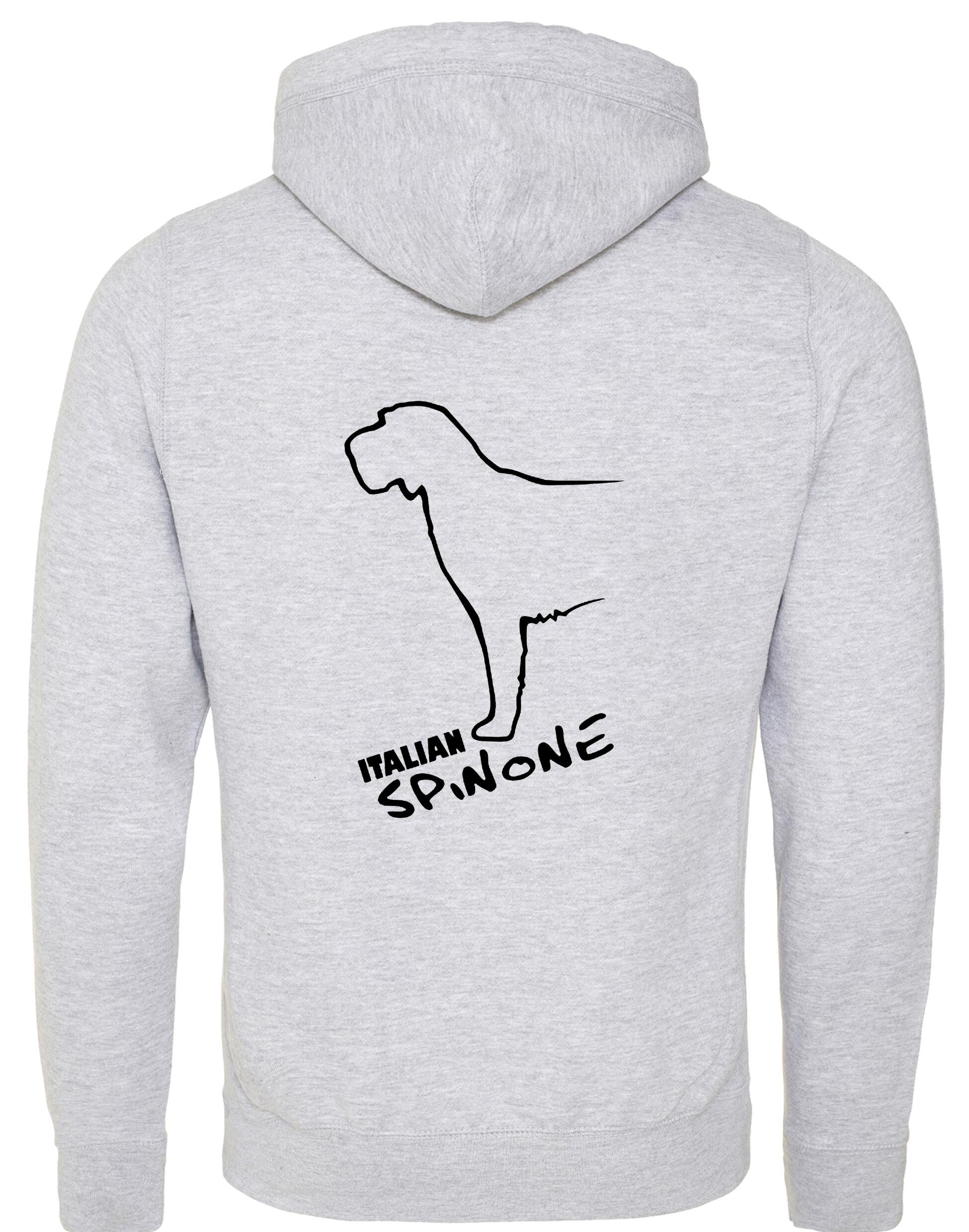 Italian Spinone crossneck pullover hoodie featuring exclusive breed artwork, cozy brushed fleece interior, and modern design details for comfort and style.