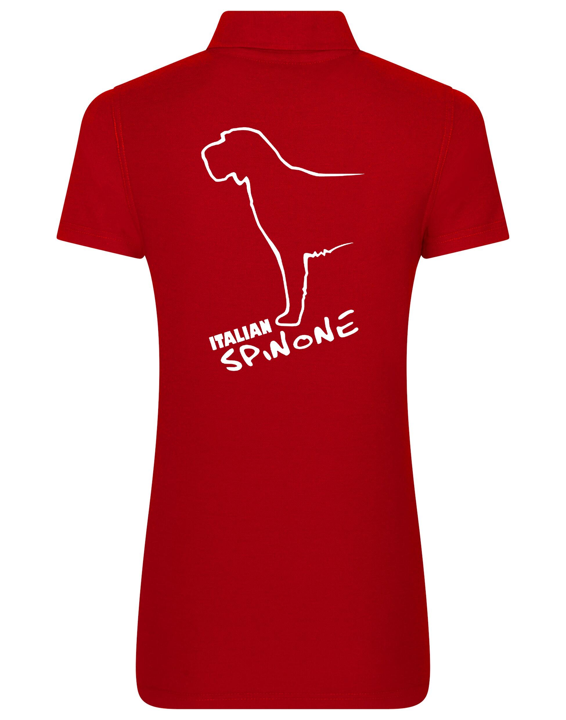 Women’s Cotton Polo featuring Italian Spinone design with exclusive breed artwork, breathable cotton fabric, and a flattering feminine fit for casual comfort and style.