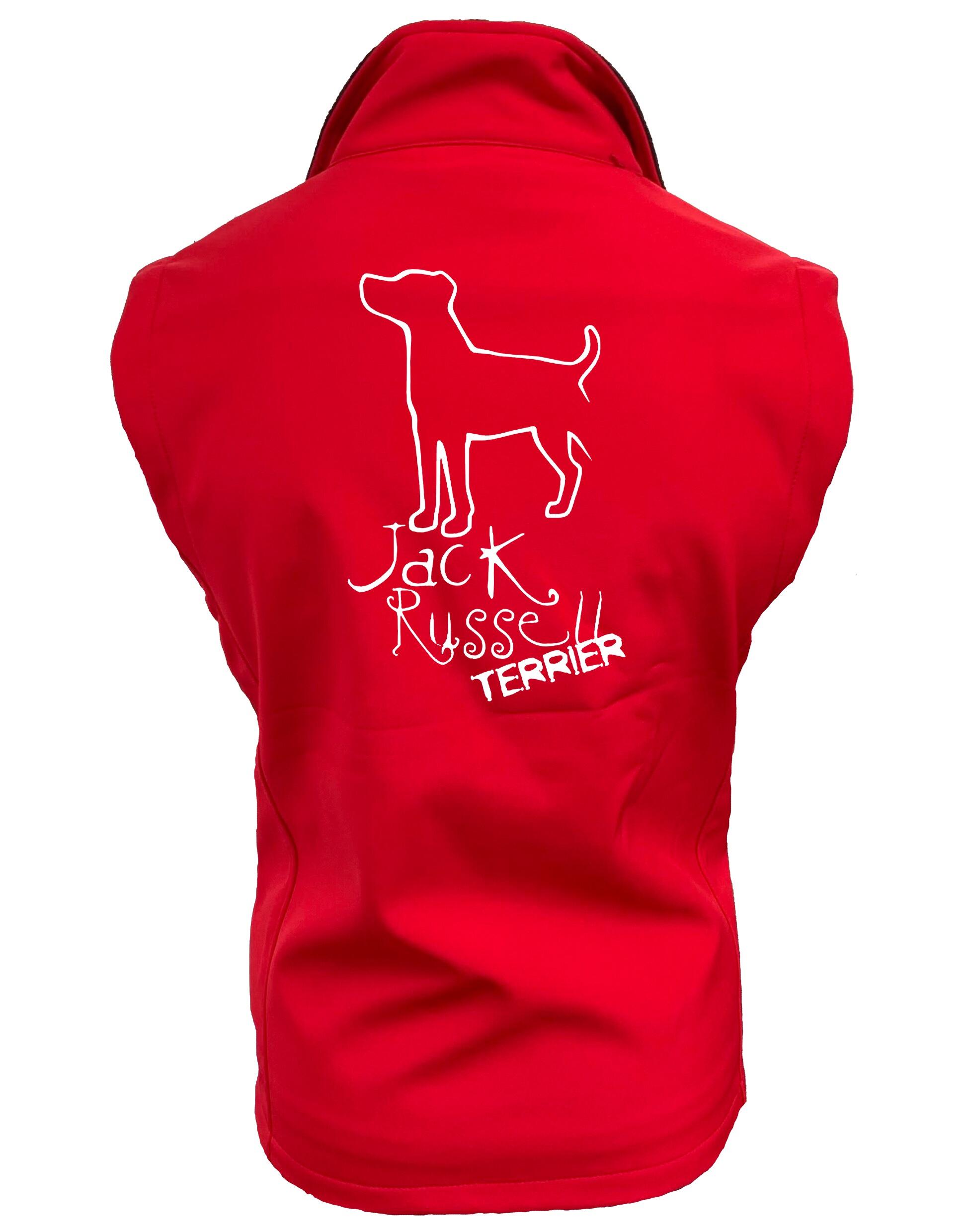 Jack Russell Terrier Women’s Softshell Gilet with exclusive breed artwork, personalization options, and water-resistant fabric for stylish outdoor comfort.