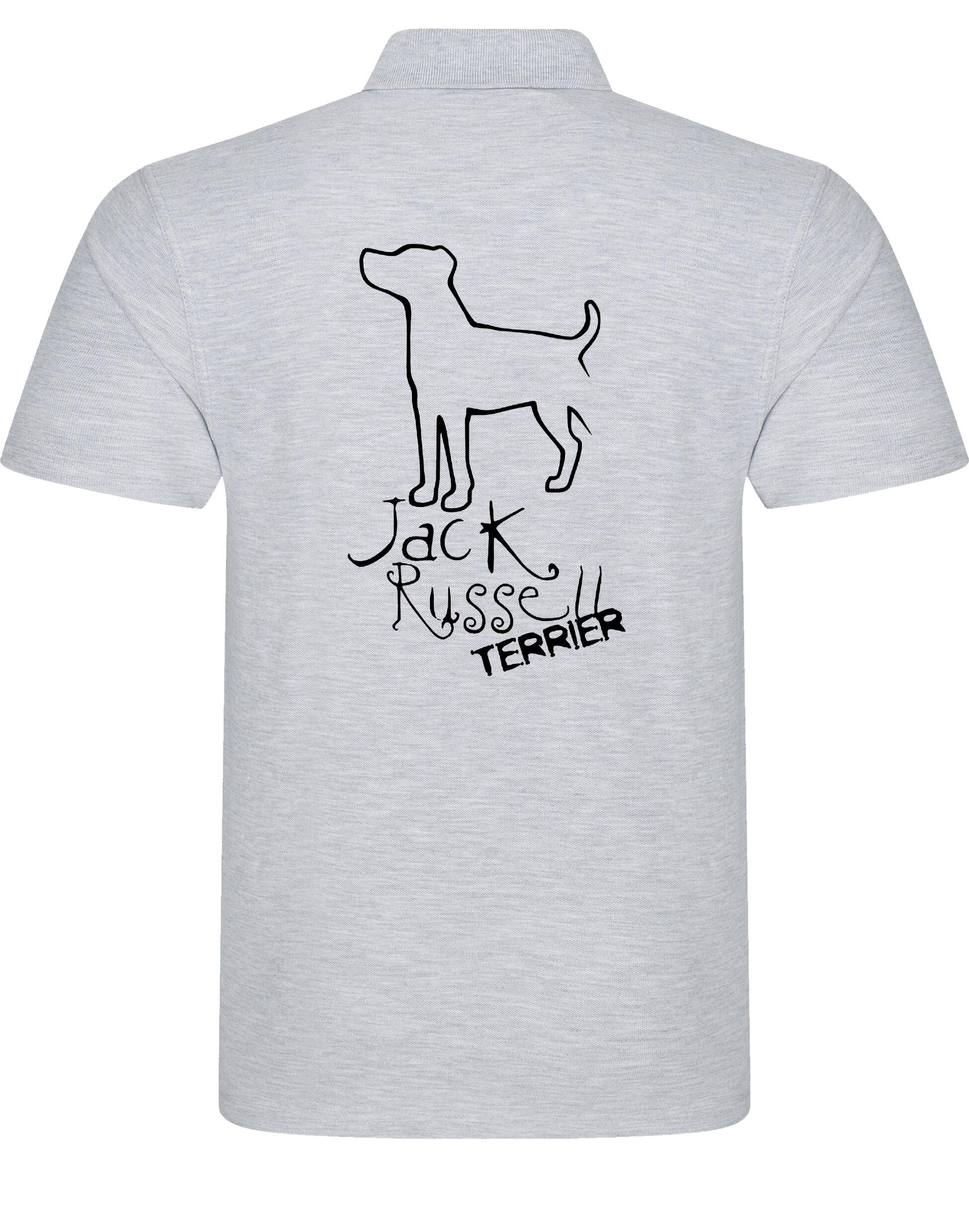 Unisex Cotton Polo featuring a vibrant Jack Russell Terrier design, crafted with breathable cotton fabric and relaxed for versatile all-day comfort.