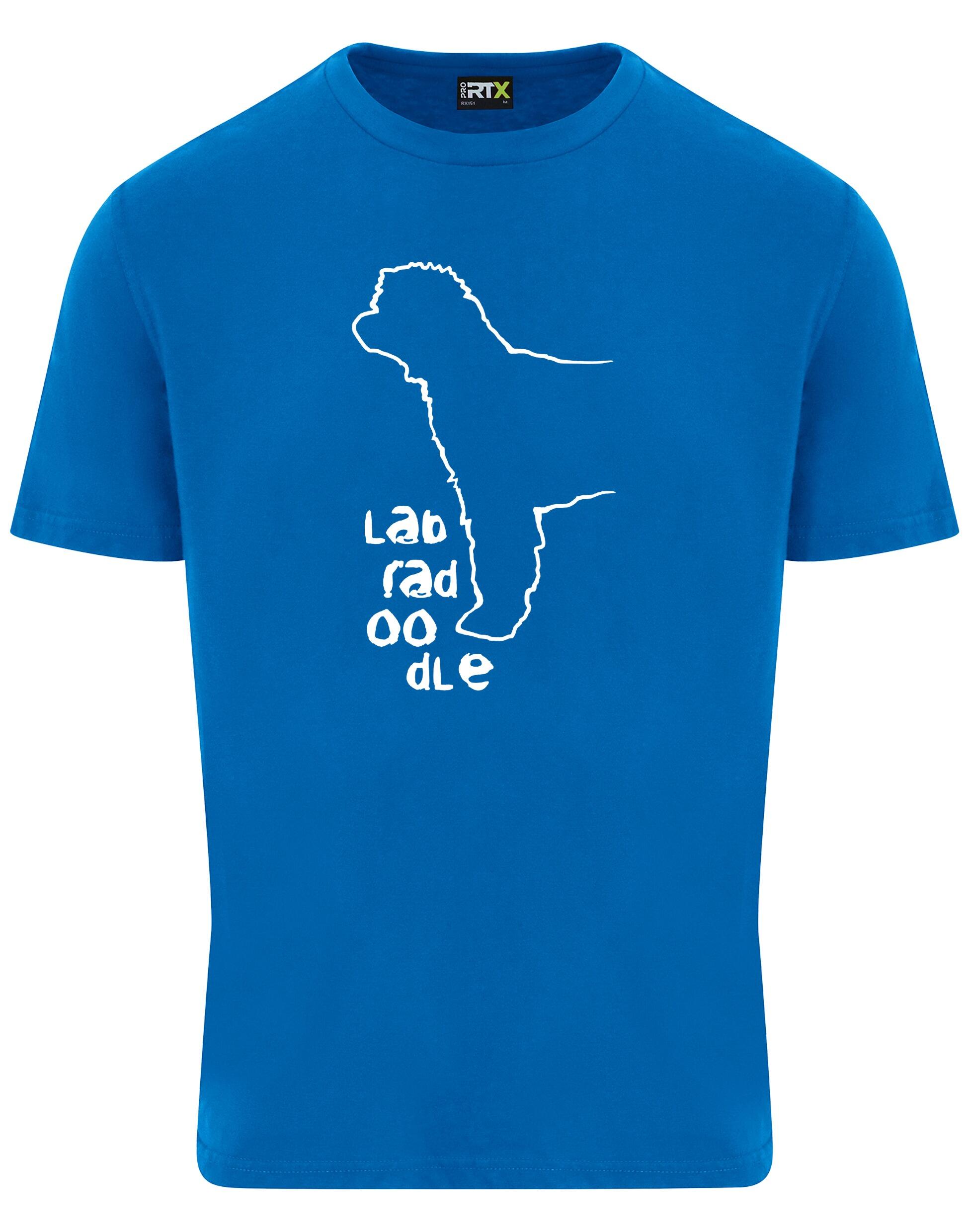 Unisex Labradoodle Roundneck T-shirt with exclusive breed design in breathable cotton fabric.