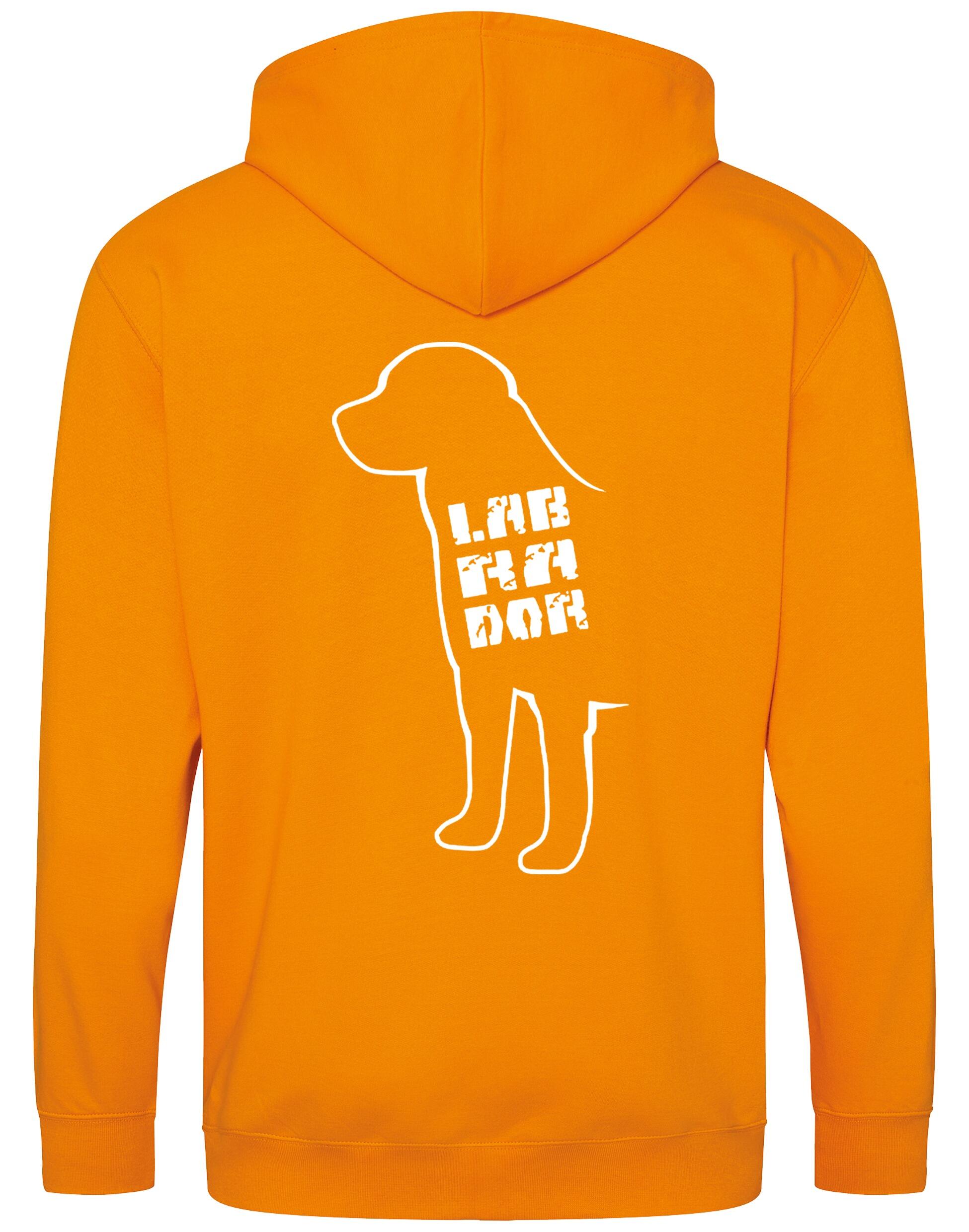 Labrador zipped hoodie with exclusive breed artwork and customization options, perfect for Labrador enthusiasts seeking warmth and style.