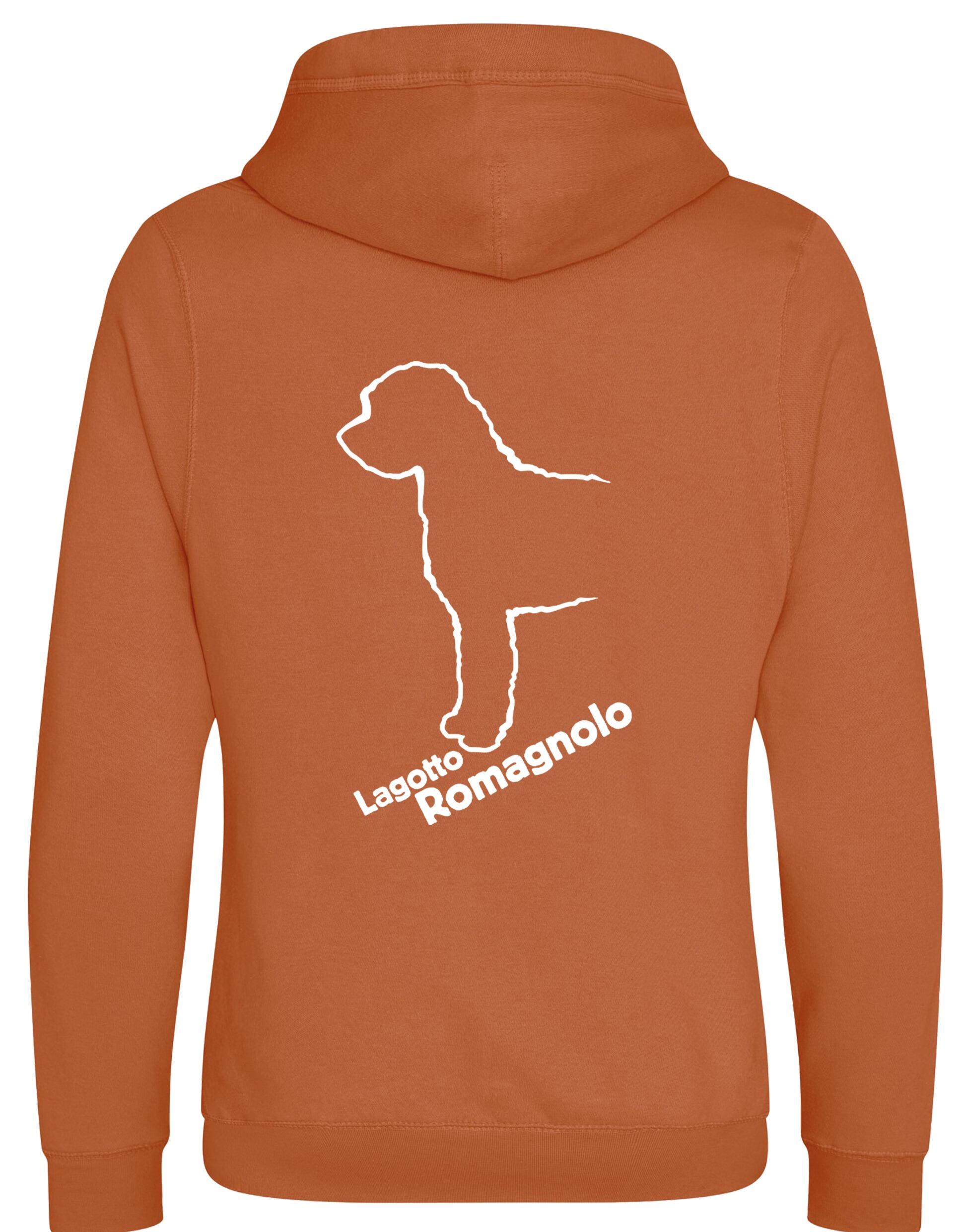 Lagotto Romagnolo Crossneck Hoodie featuring exclusive breed artwork, cosy fleece interior, and a practical kangaroo pocket.