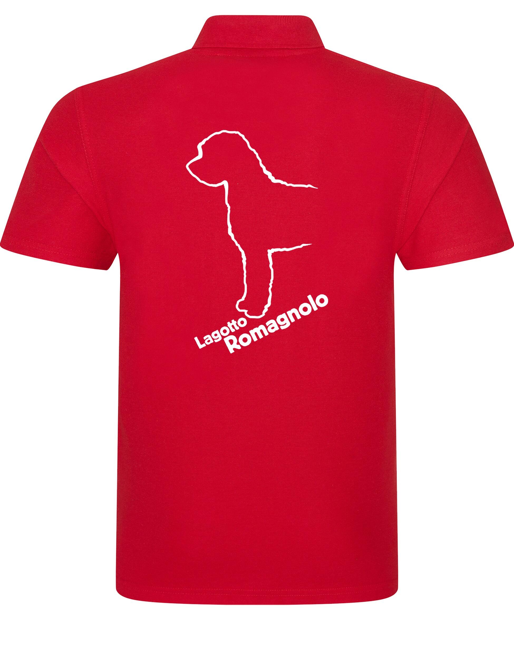 Unisex Cotton Polo with Lagotto Romagnolo design featuring vibrant breed artwork and a relaxed fit.