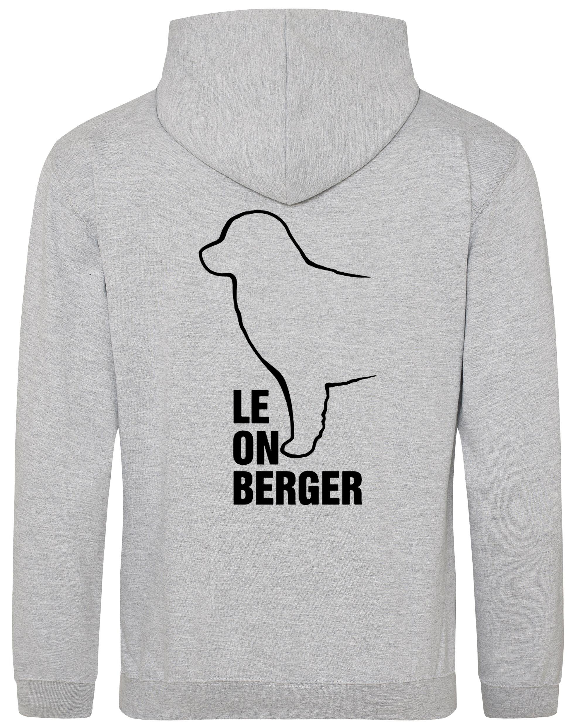 Leonberger pullover hoodie featuring exclusive breed artwork, cosy fleece lining, and personalisation options.