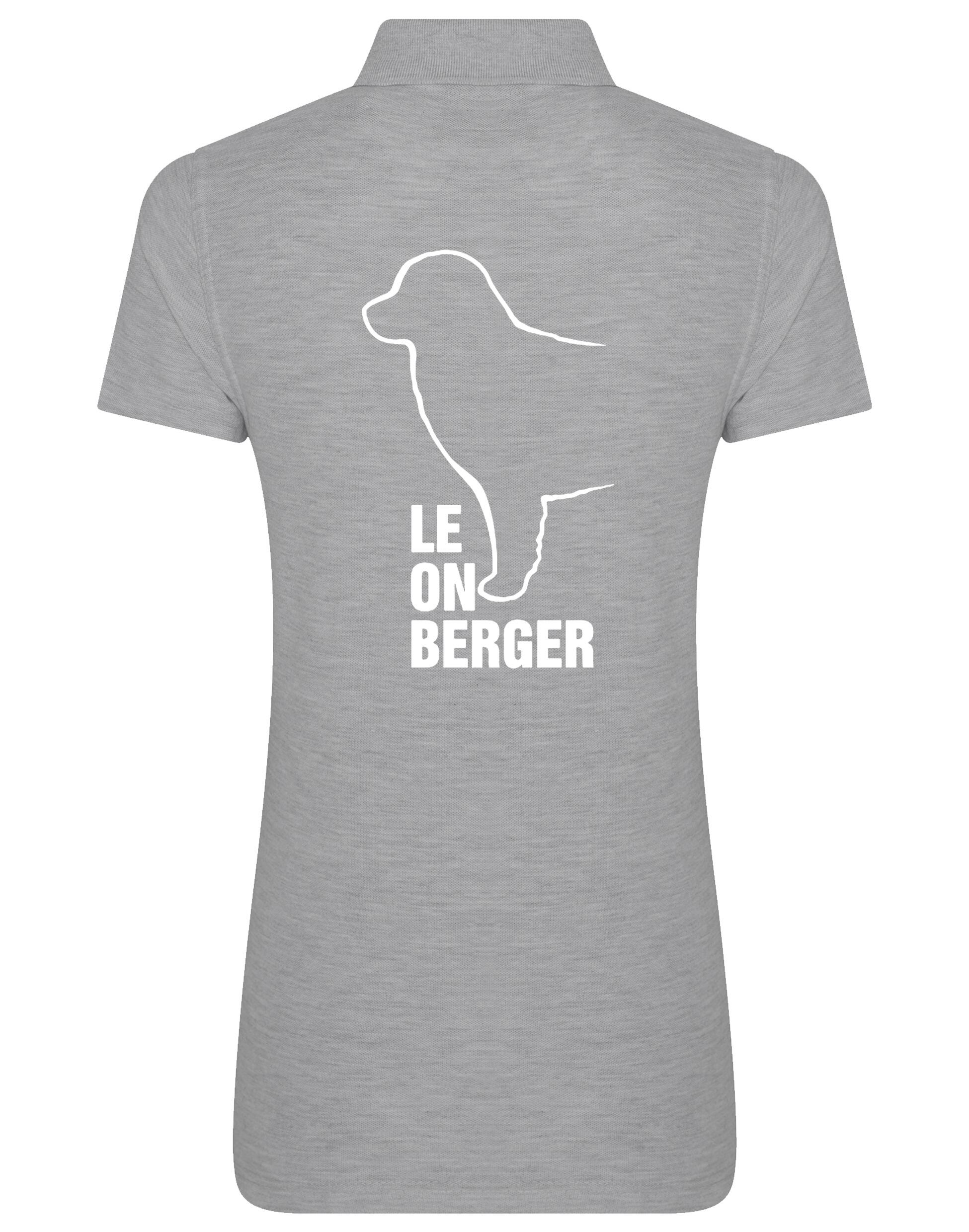 Leonberger Women’s Cotton Polo with breed design on the back, lightweight cotton fabric, and feminine fit.