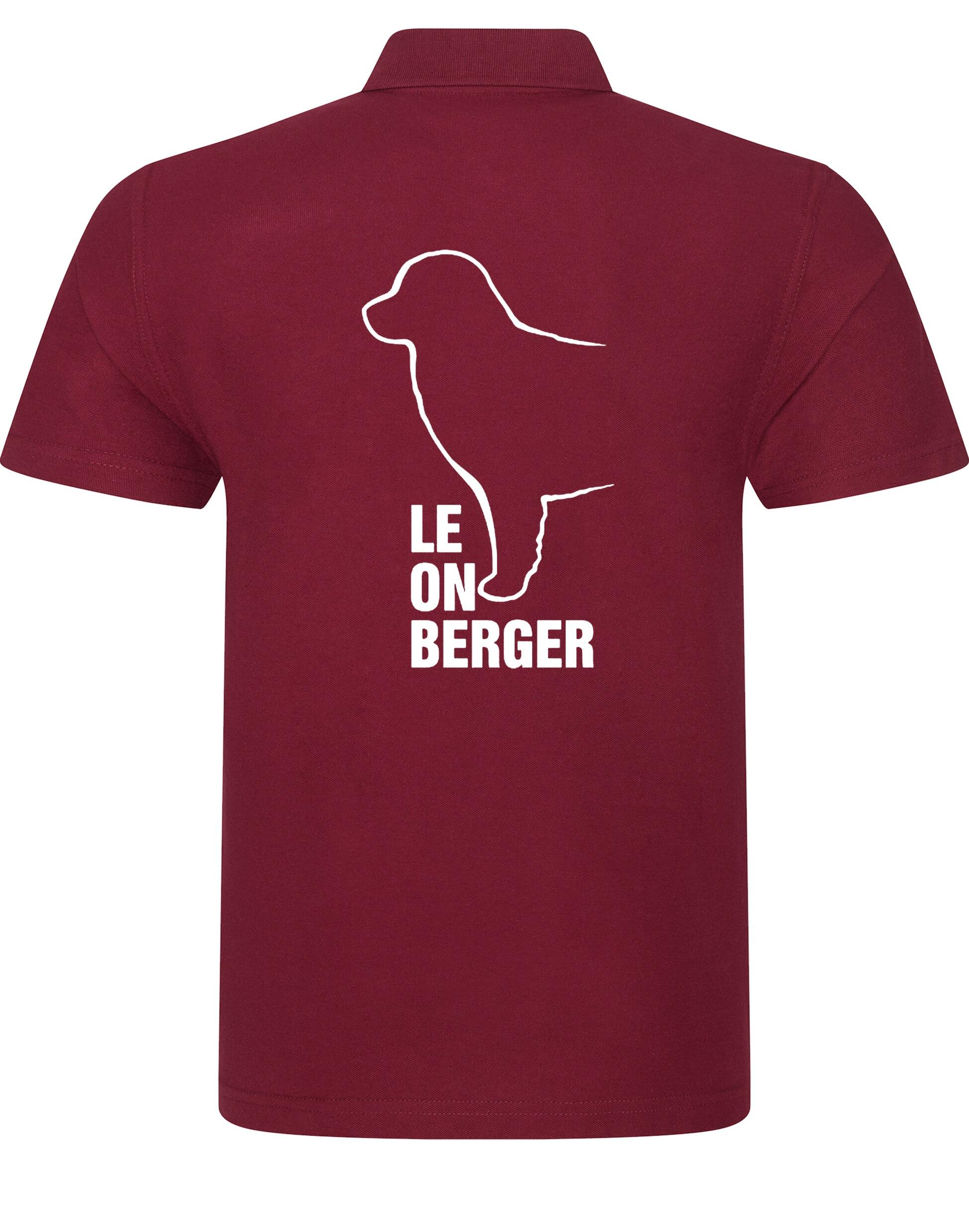 Unisex Leonberger Cotton Polo with breed design on the back, lightweight cotton fabric, and relaxed fit.