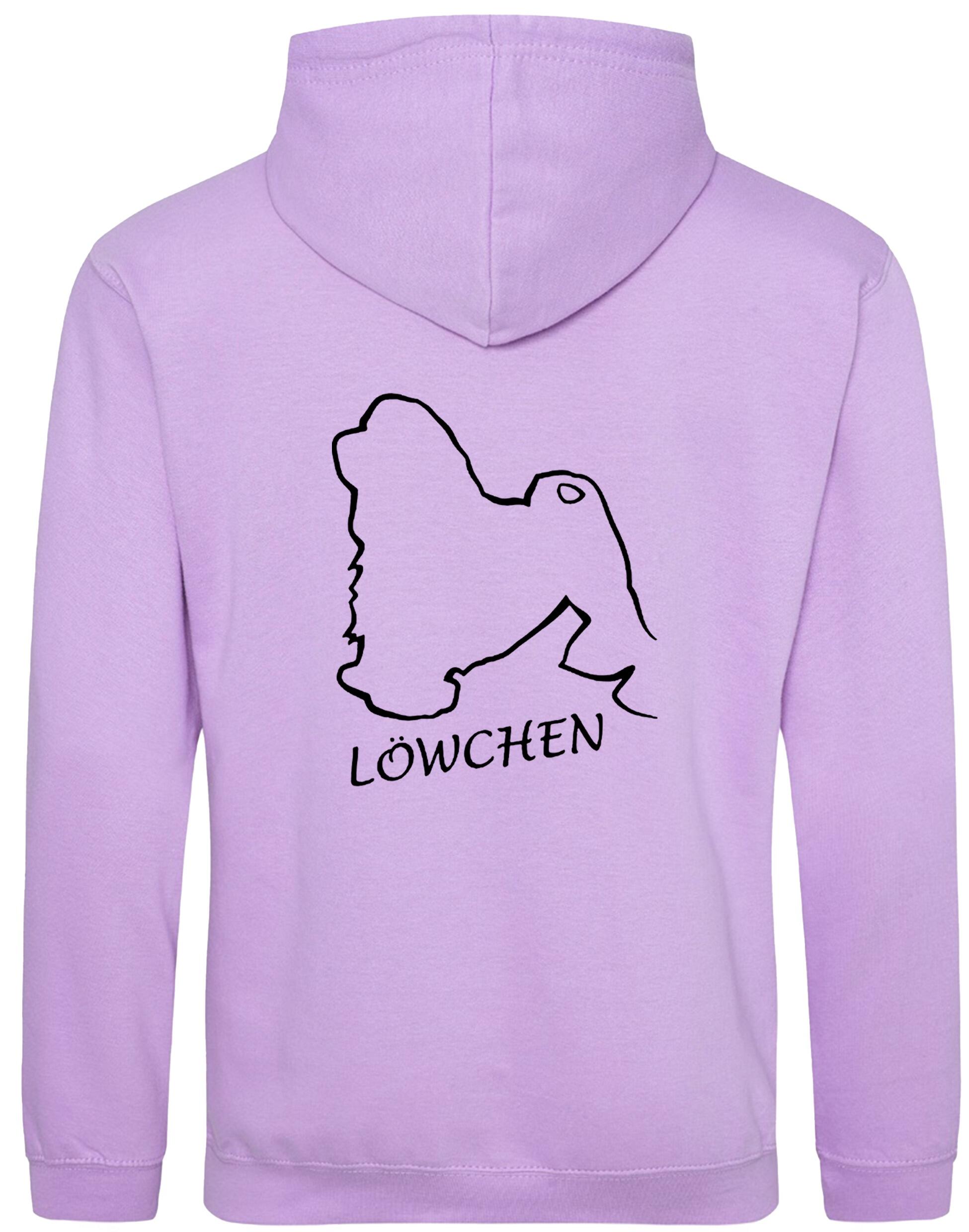 Lowchen Design Pullover Hoodie with fleece lining and exclusive breed artwork.