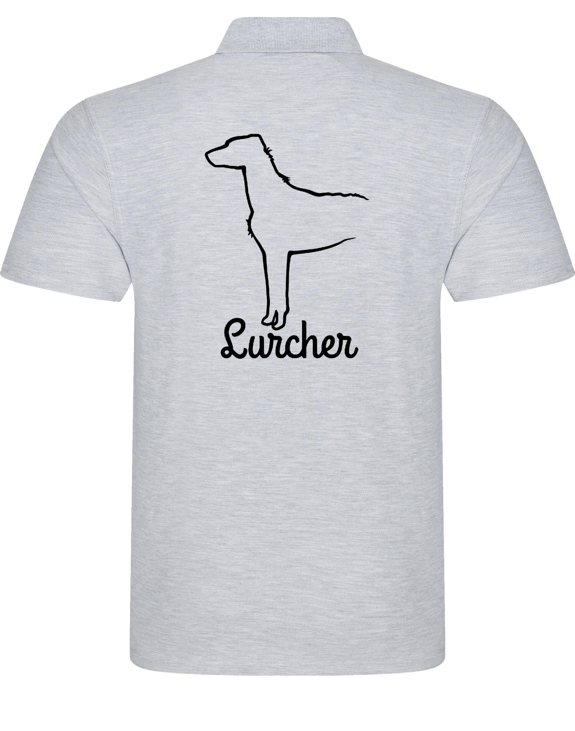 Lurcher Unisex Cotton Polo featuring exclusive breed design and soft cotton fabric.