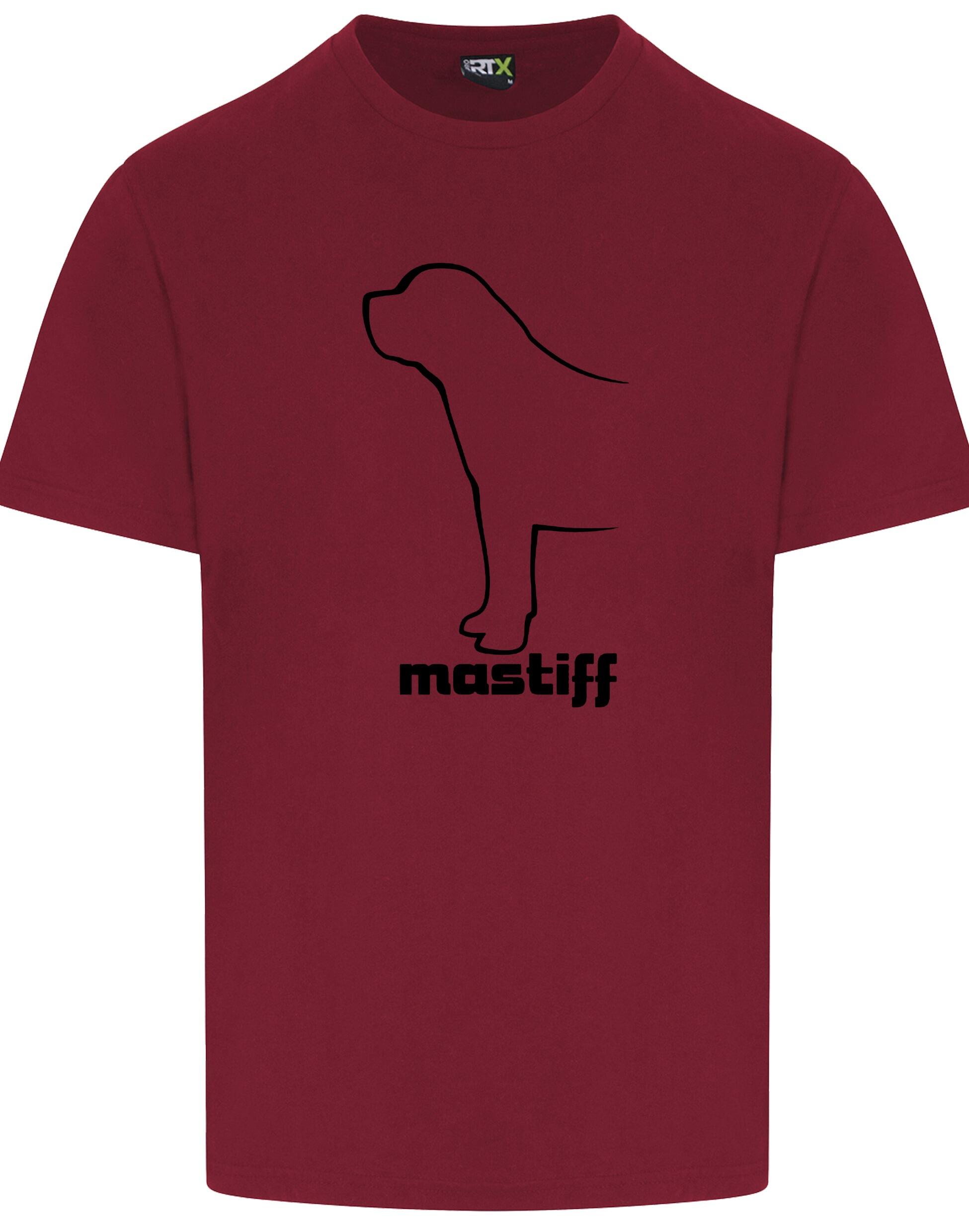 Mastiff Roundneck T-shirt featuring exclusive breed artwork, made from premium cotton for comfort and style.