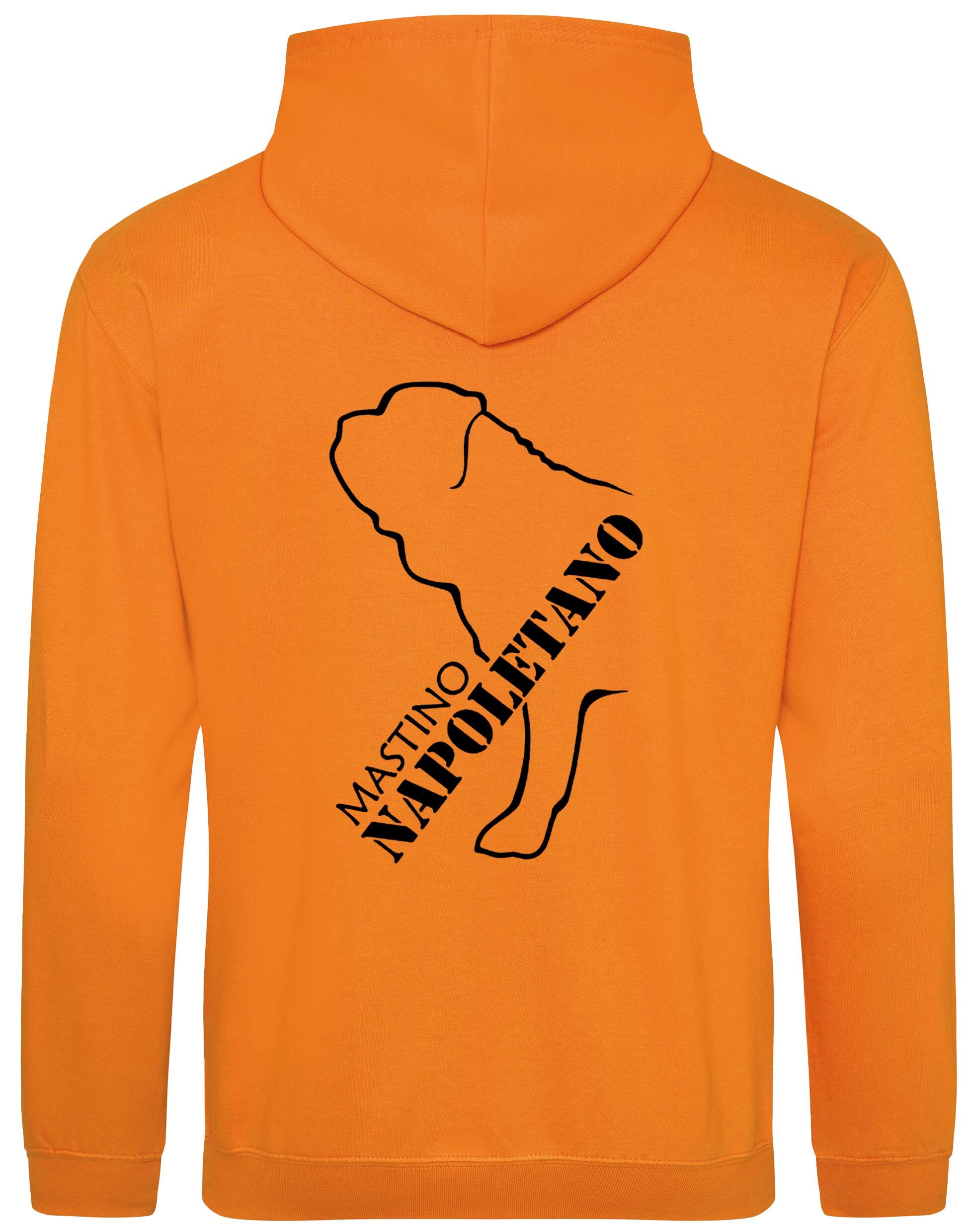 Mastino Napoletano Pullover Hoodie featuring exclusive breed artwork, brushed fleece lining, and customisation options for stylish comfort and practicality.