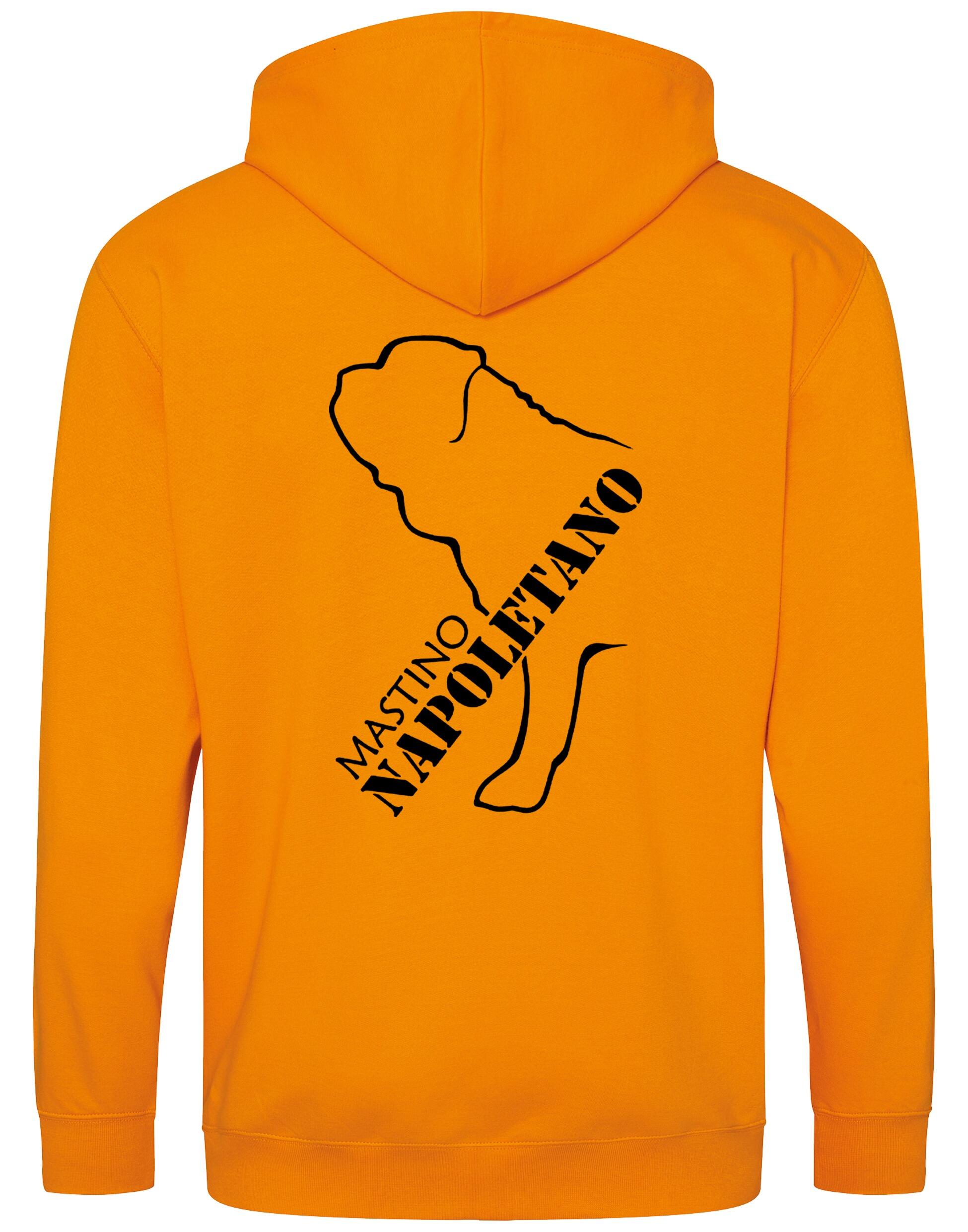 Mastino Napoletano Zipped Hoodie featuring exclusive breed artwork, customisation options, and a durable, fleece-lined design for ultimate comfort and style.