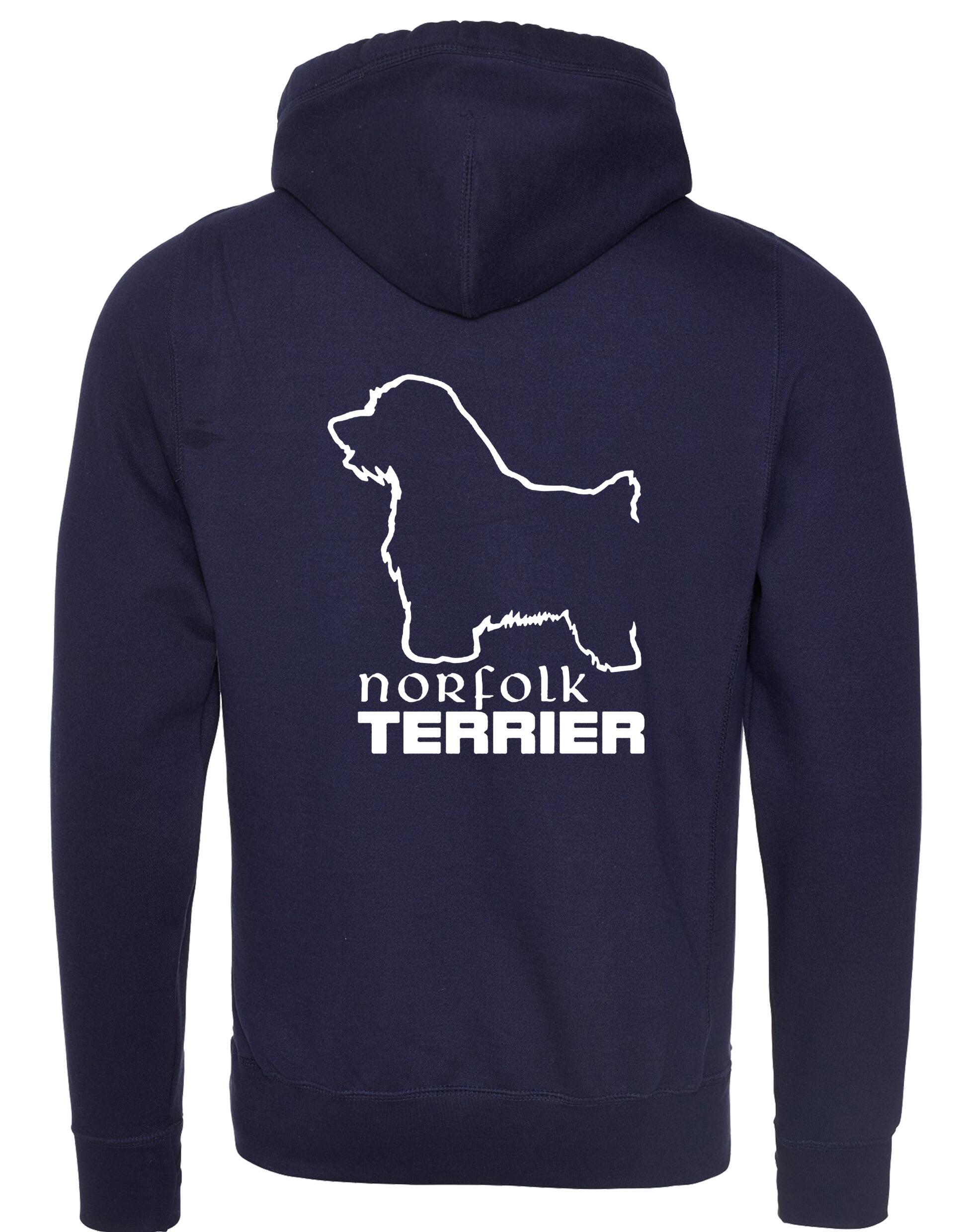 Norfolk Terrier Crossneck Pullover Hoodie featuring exclusive breed artwork, heavy-blend fleece, stylish crossneck design, kangaroo pocket, and ribbed cuffs. Perfect for Norfolk Terrier lovers seeking warmth, comfort, and modern style.