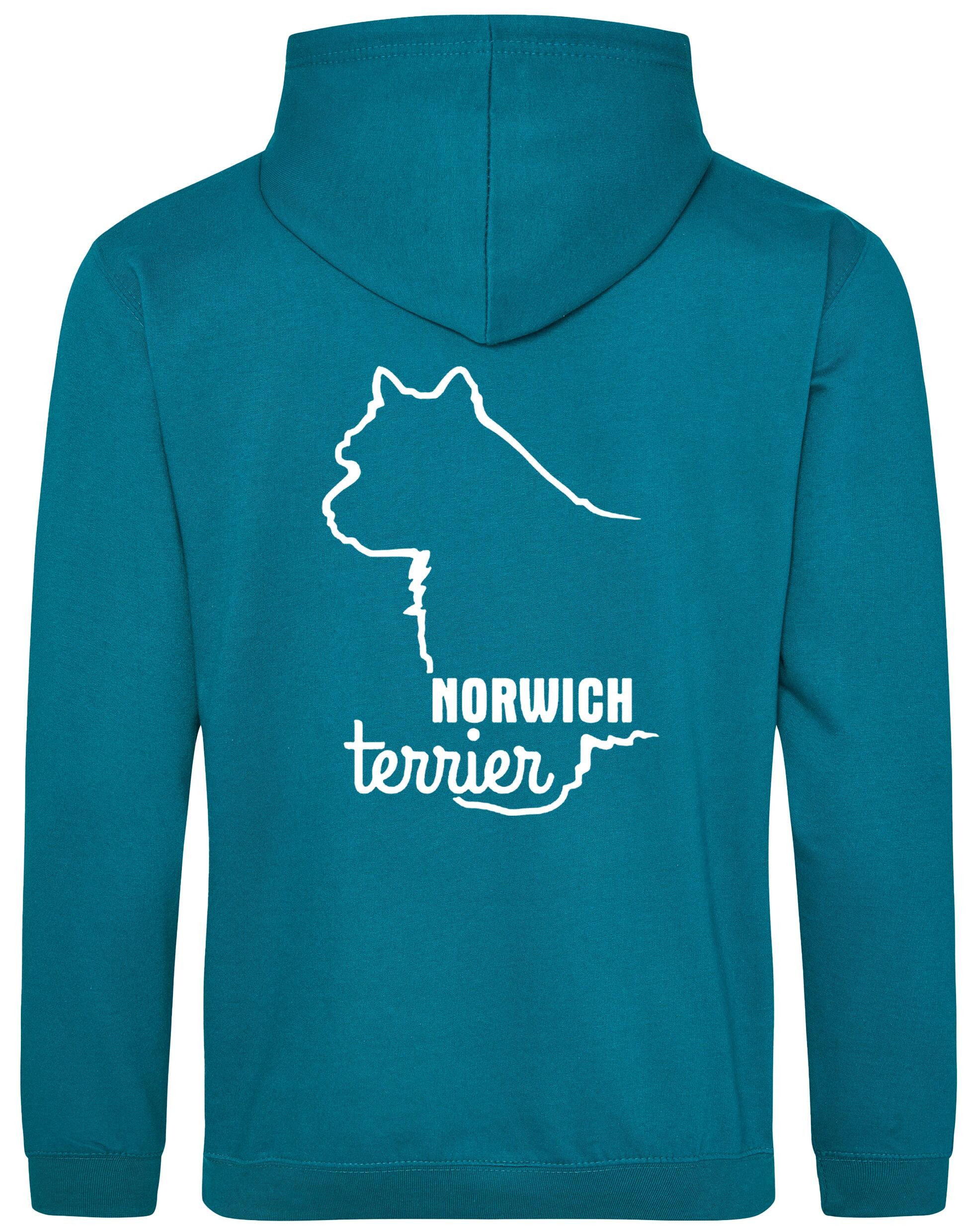 Norwich Terrier Design Pullover Hoodie featuring exclusive breed artwork, fleece lining, kangaroo pocket, and a heavy-blend fabric for warmth, comfort, and style. Ideal for dog lovers, Norwich Terrier owners, and casual outings.