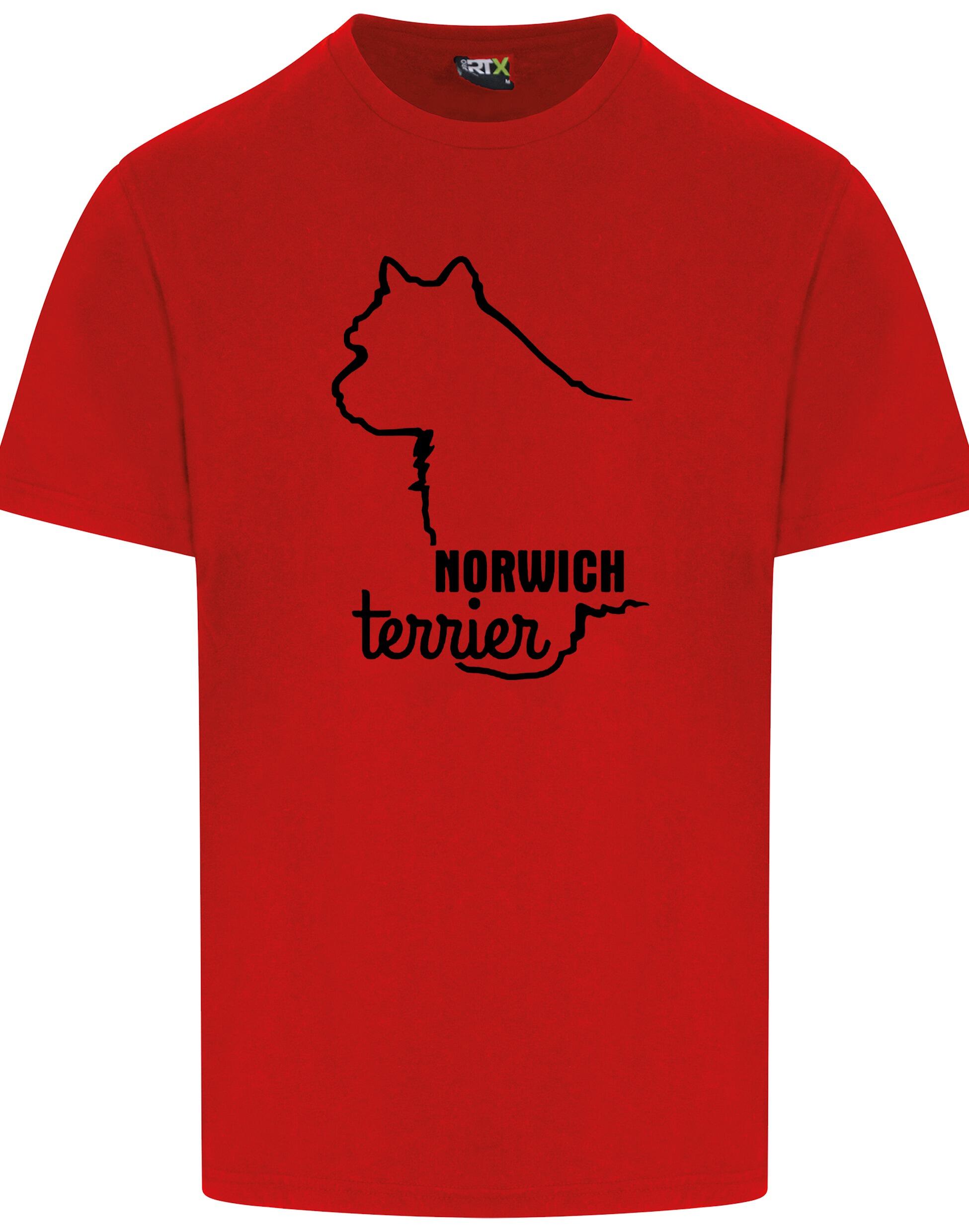 Norwich Terrier Unisex Roundneck T-shirt featuring exclusive breed artwork, soft cotton fabric, and a comfortable unisex fit. Designed for style, comfort, and Norwich Terrier lovers—perfect for dog walks, breed events, or casual wear.