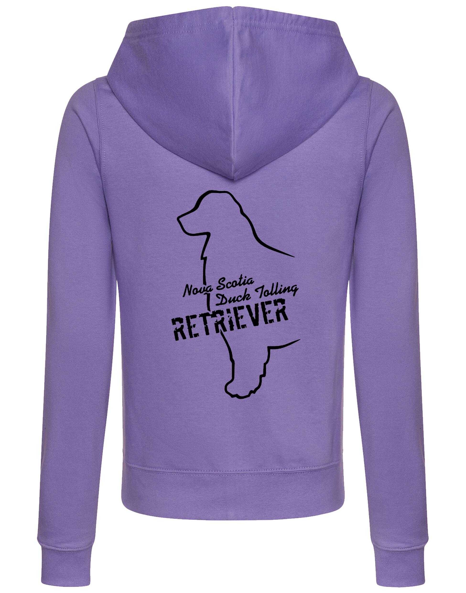 Soft and breathable Nova Scotia Duck Tolling Retriever women’s zipped hoodie featuring a detailed breed design on the back. Includes a full-zip closure, a cozy hood, and spacious front pockets for practicality and warmth. Perfect for breed enthusiasts, casual wear, and outdoor adventures.