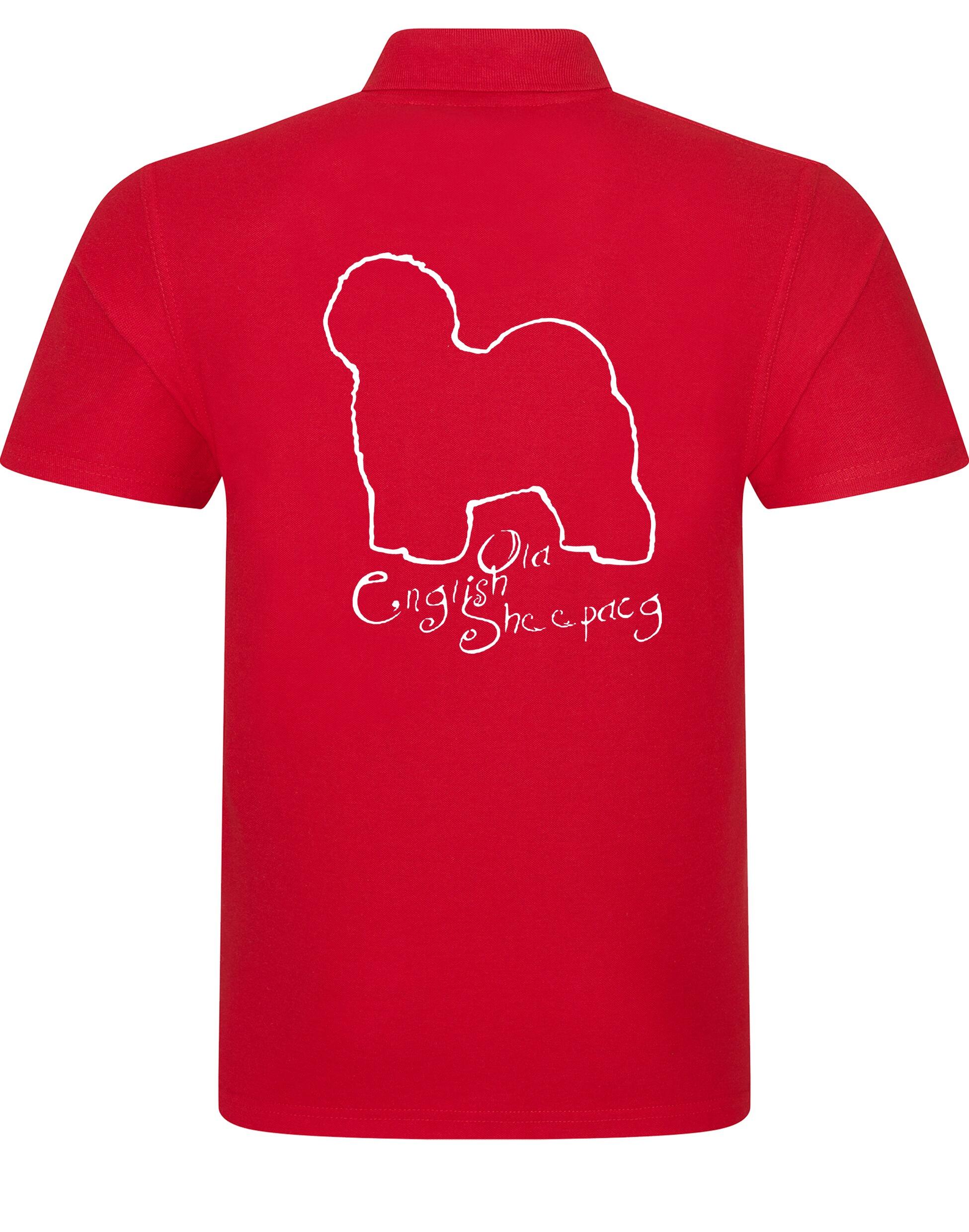 Old English Sheepdog Unisex Cotton Polo – lightweight, breathable cotton, relaxed fit, and exclusive breed artwork. A comfortable and stylish choice for dog lovers.