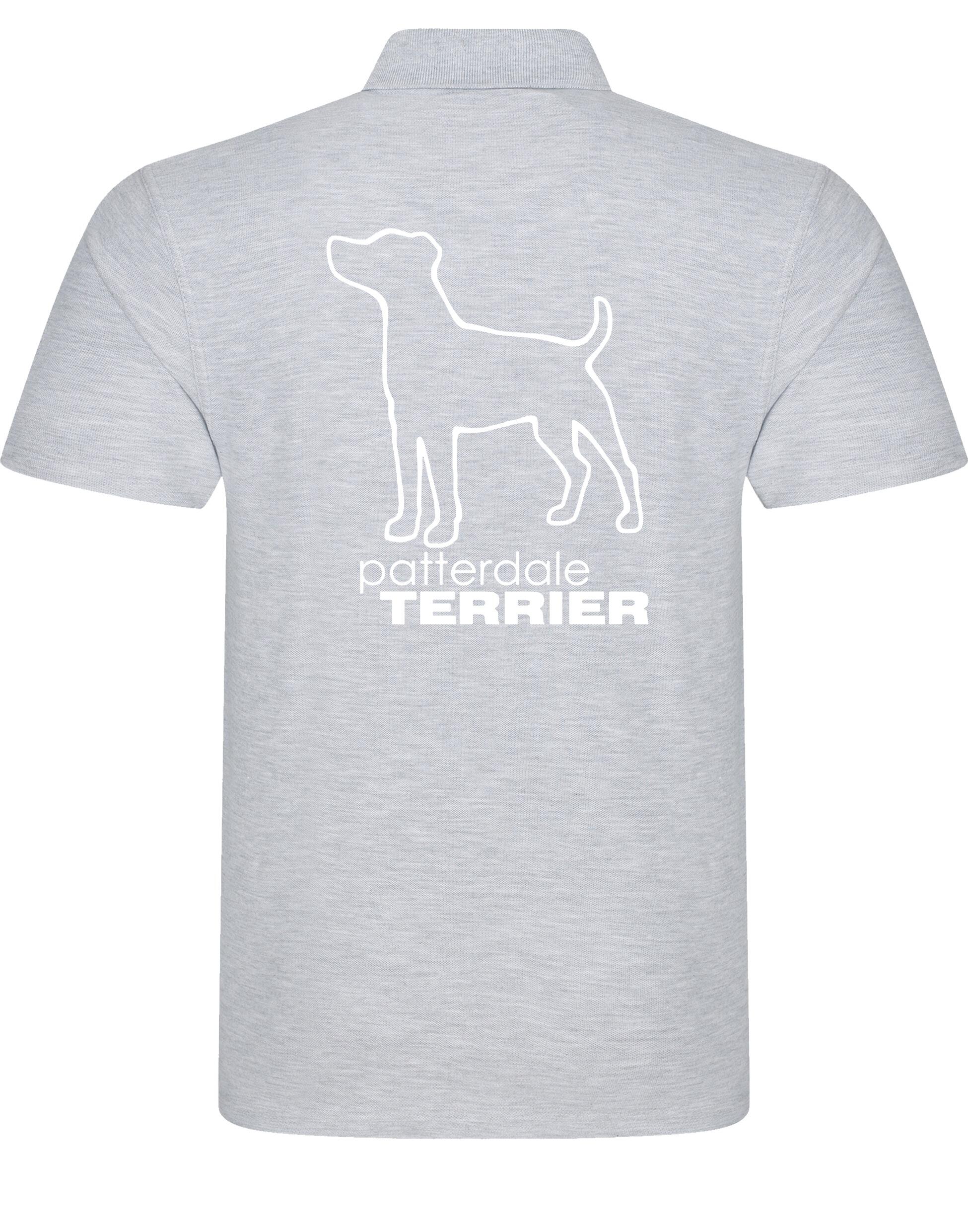 Patterdale Terrier Unisex Cotton Polo – lightweight, breathable cotton polo featuring exclusive Patterdale Terrier artwork on the back, a classic polo collar, and a relaxed unisex fit for comfort and style.